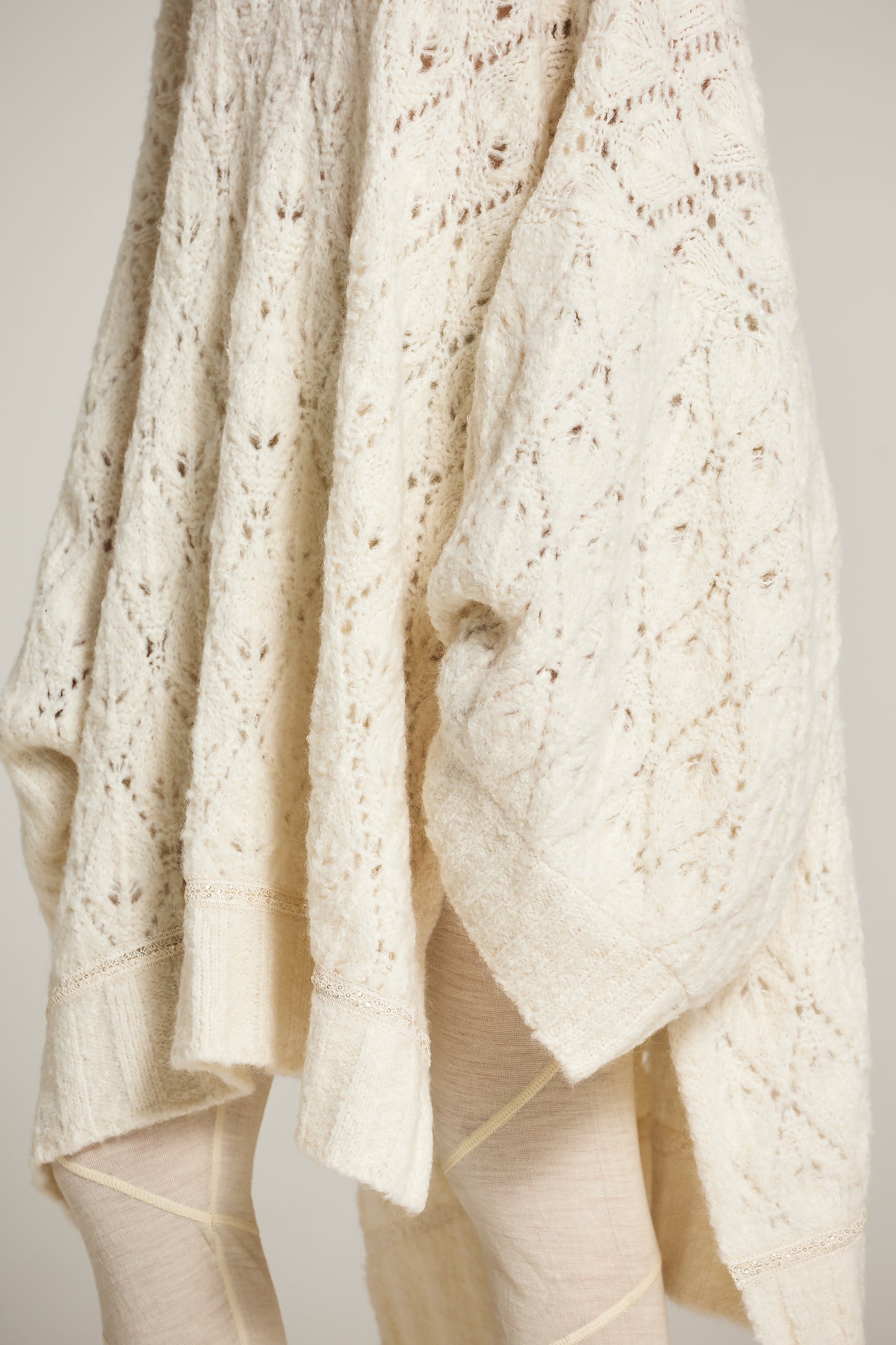 Knitwear Cape With Hood