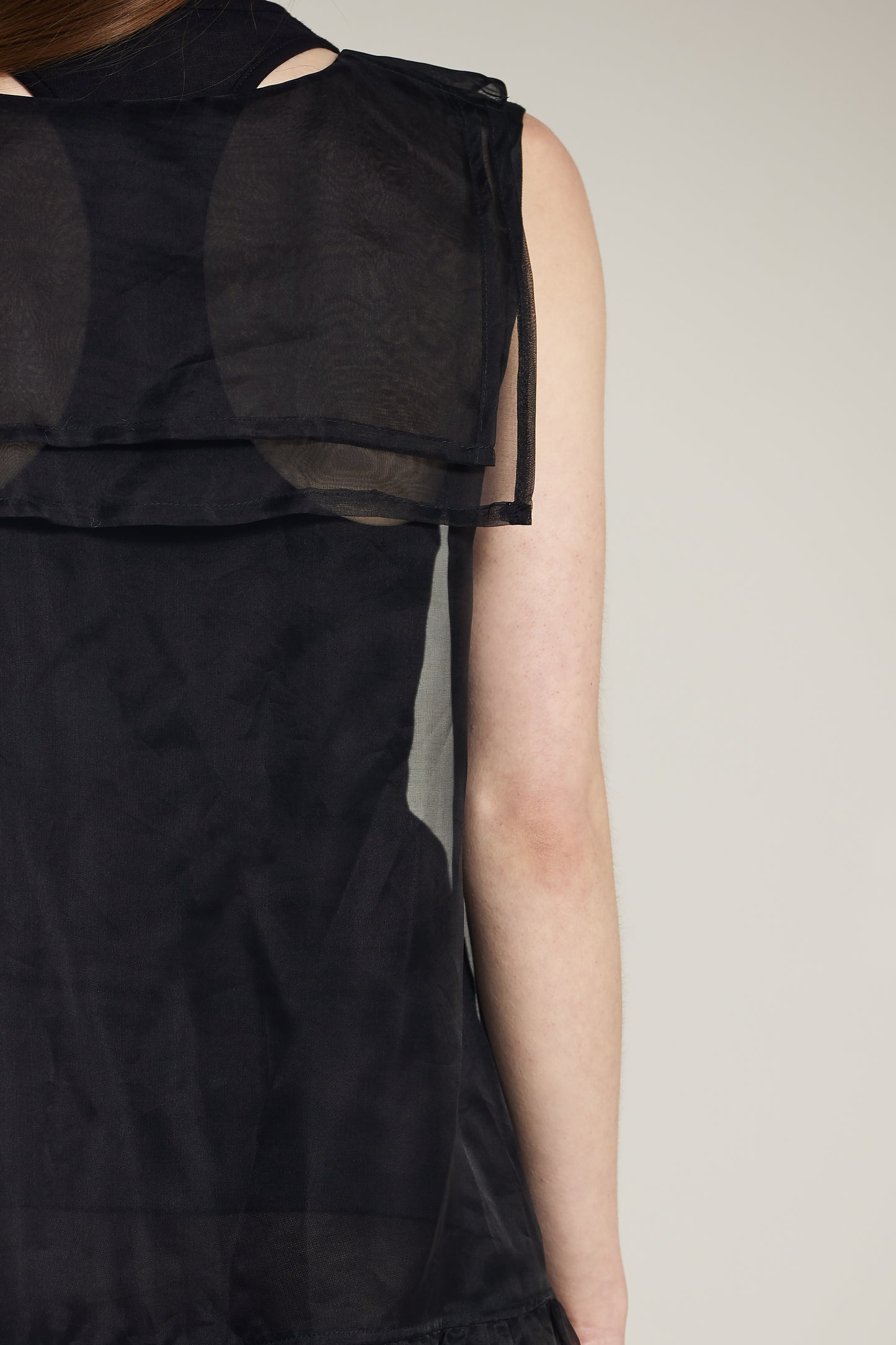 Silk Shift Dress With Ruffles