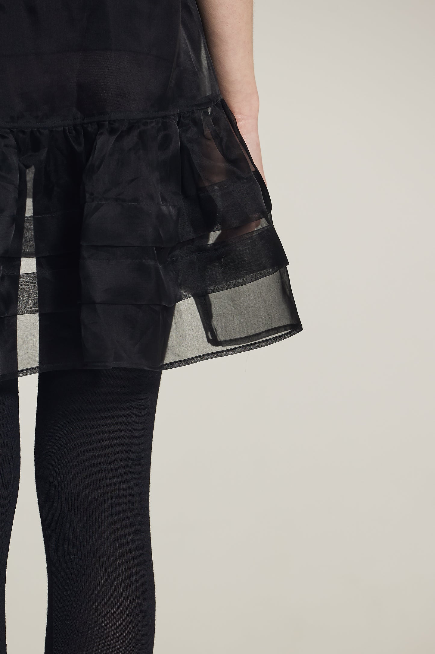 Silk Shift Dress With Ruffles