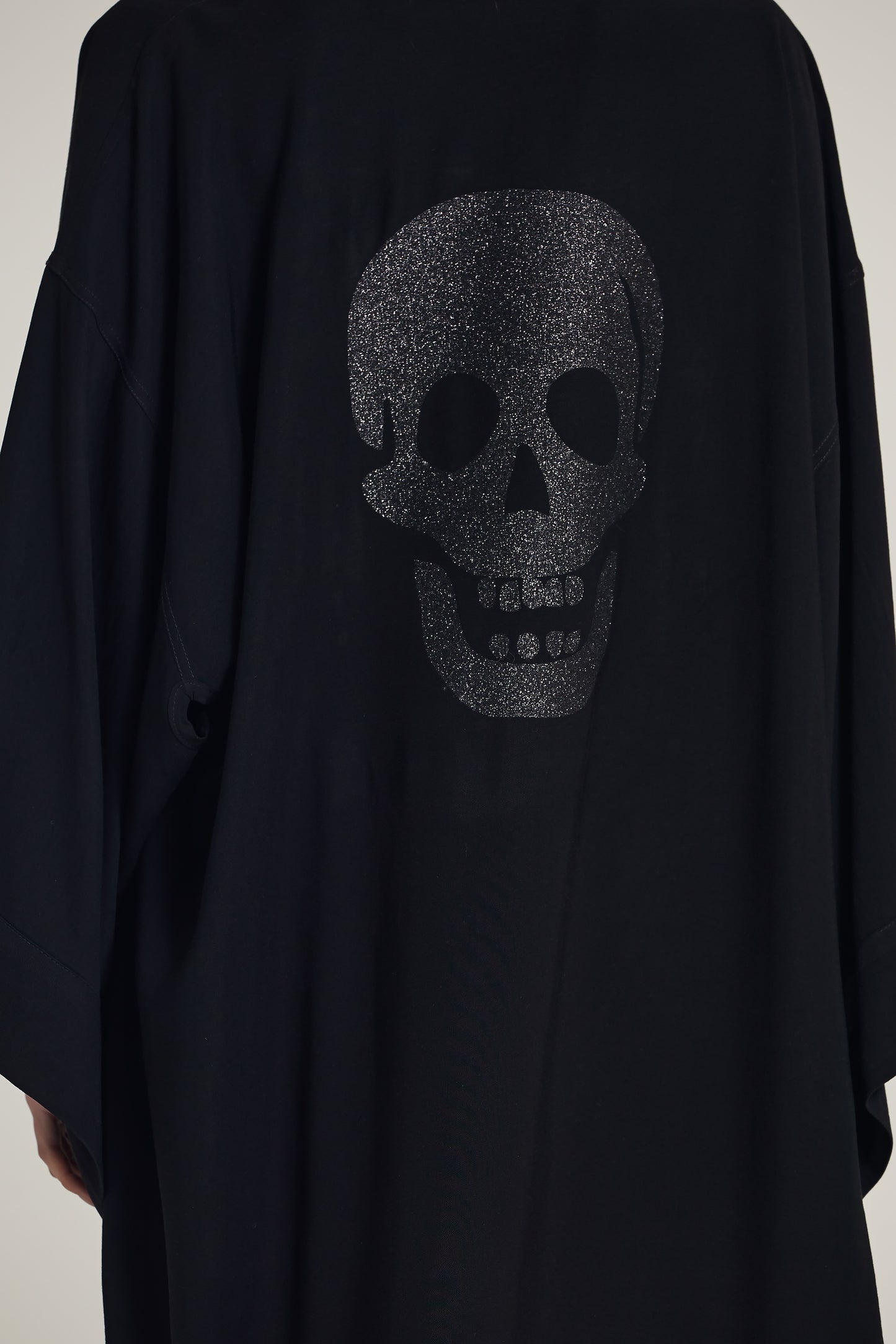 Long Cardigan With Back Skull