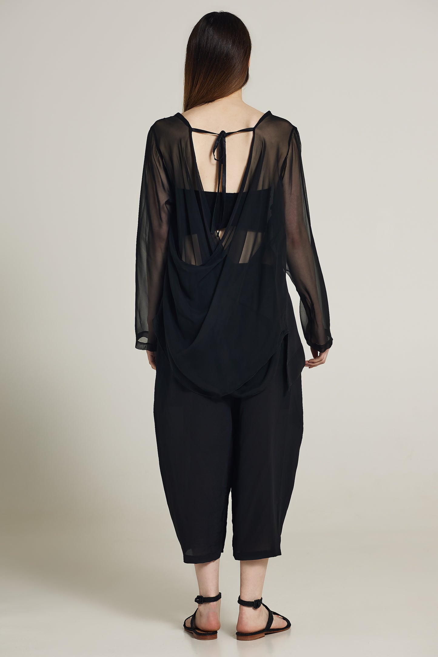 Silk Top With Open Back