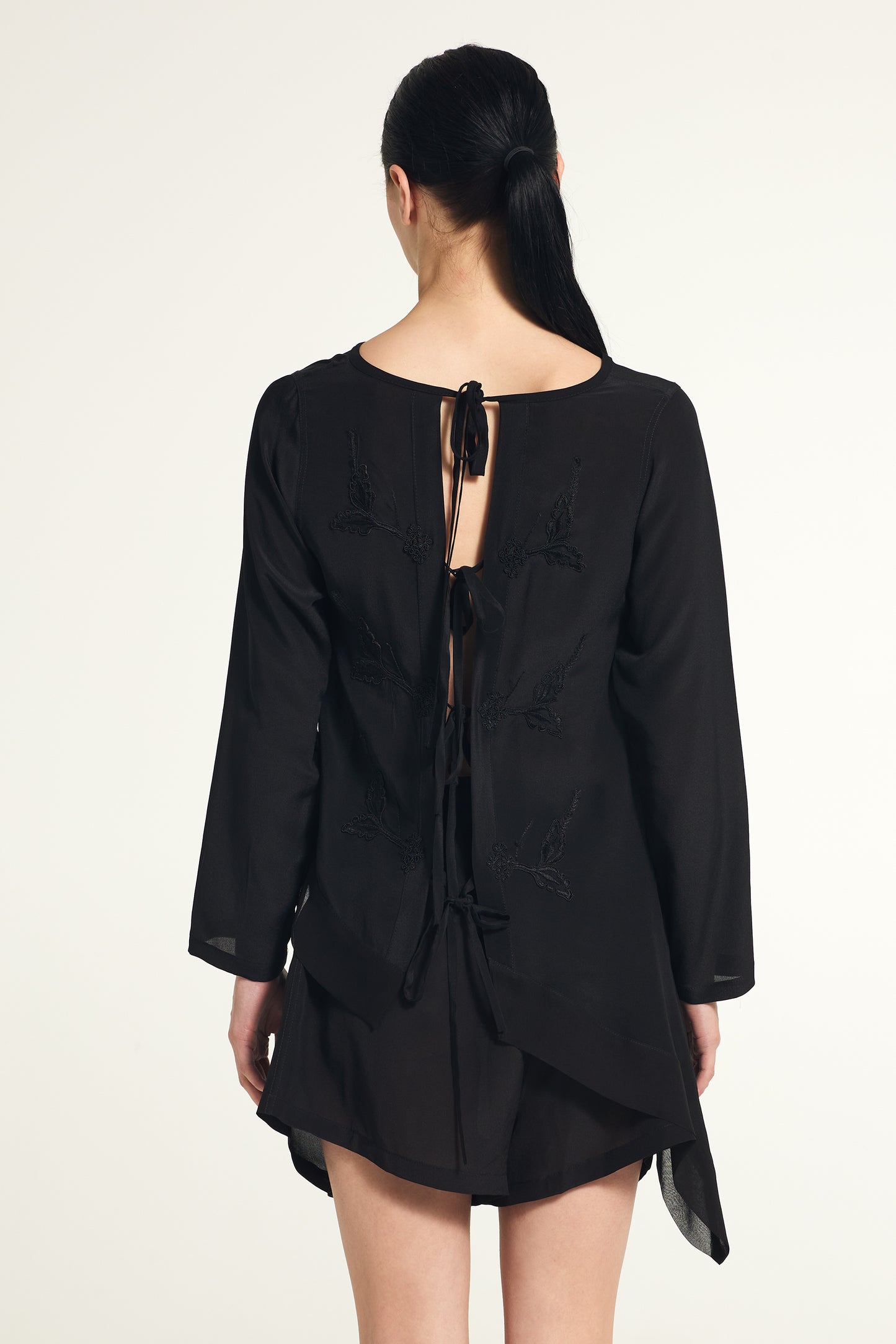 Silk Top With Open Back