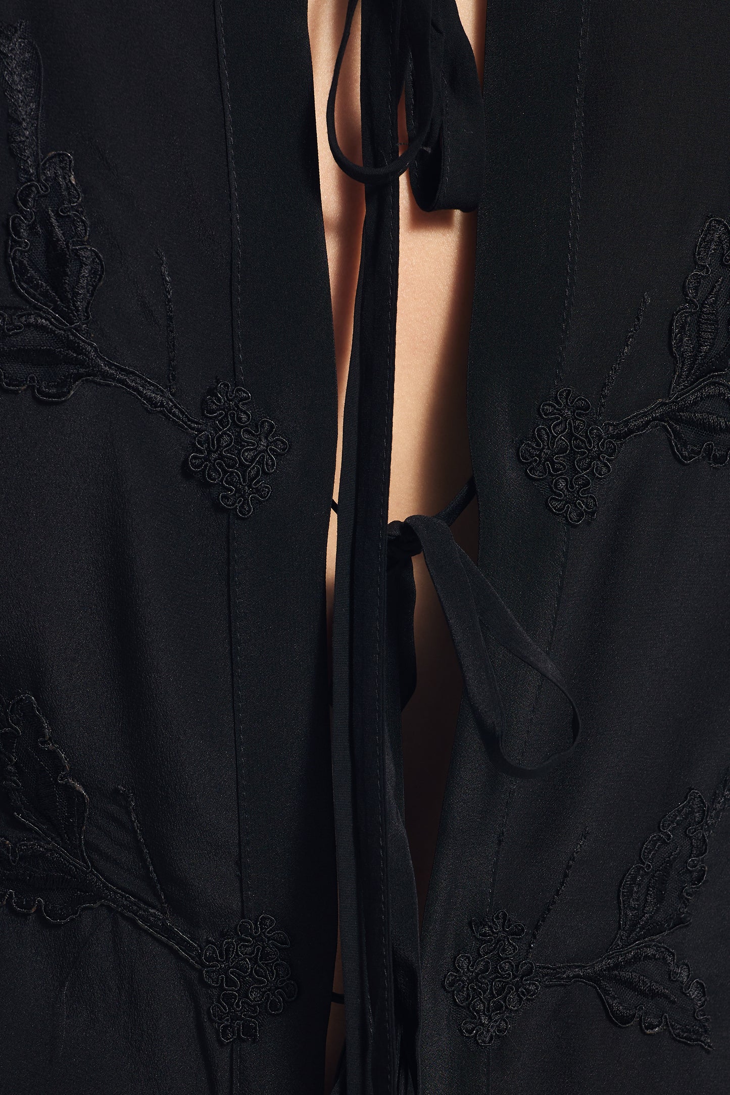Silk Top With Open Back