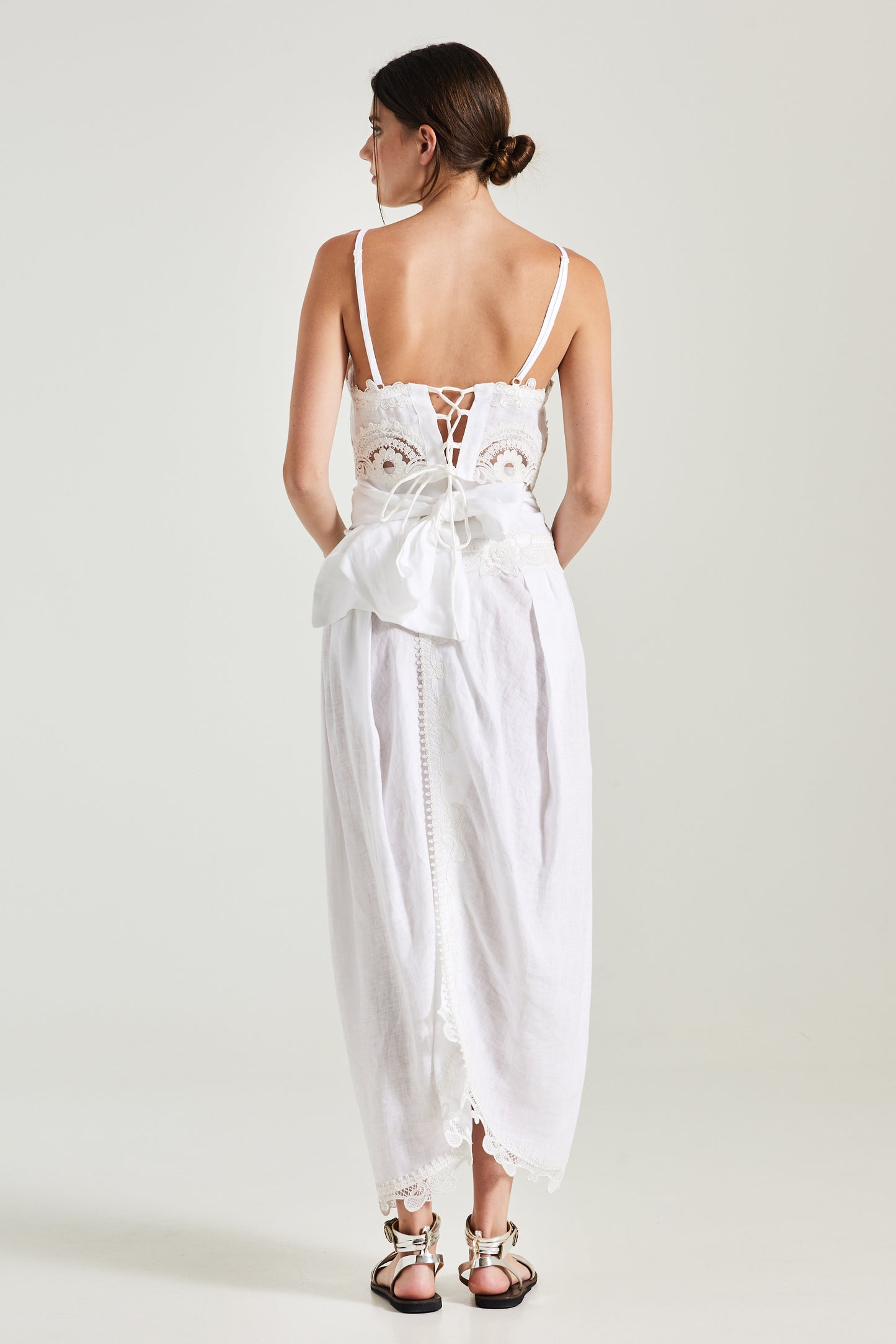 Linen Pareo With Lace