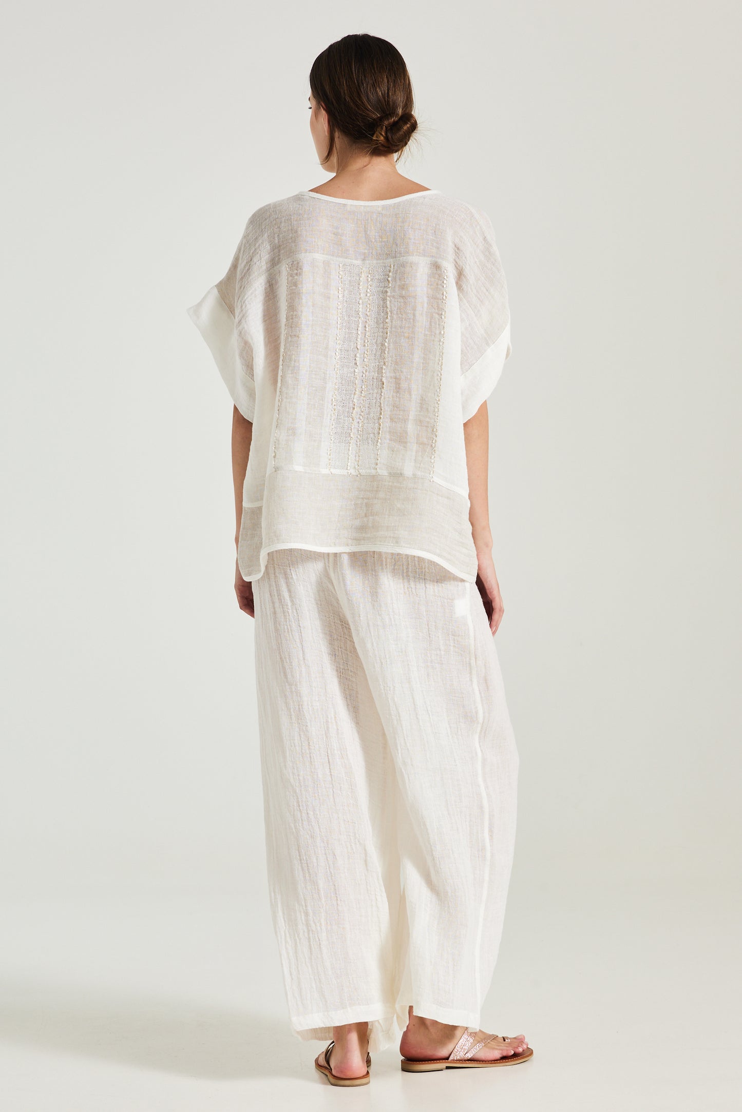 Linen Blouse With Gold Details