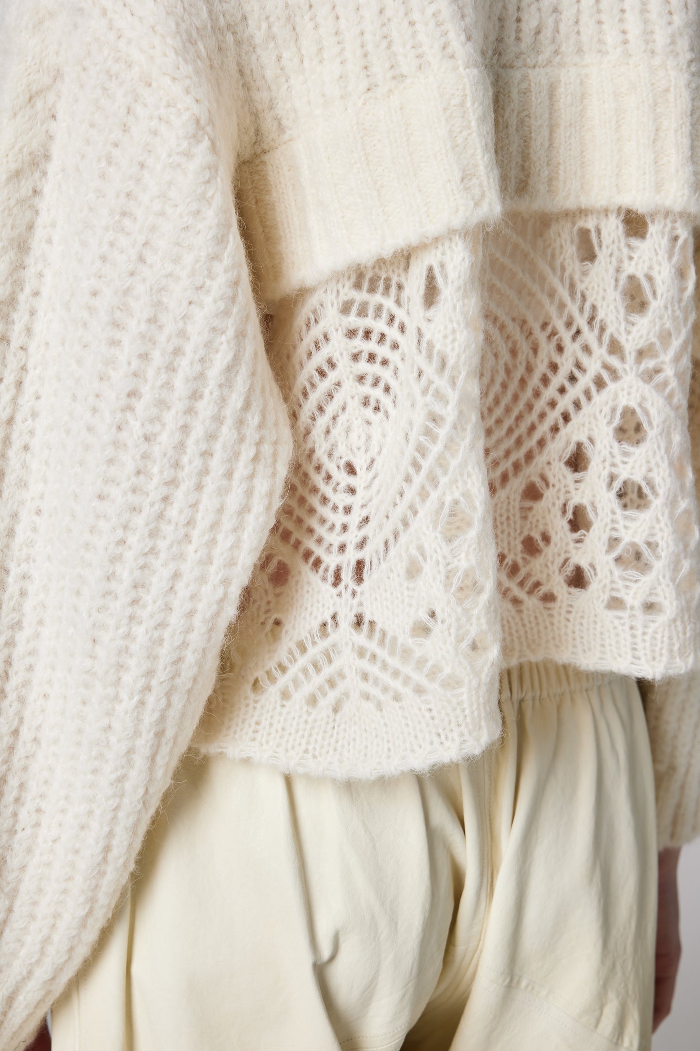 Knitwear Wool Sweater With Back Layering Details