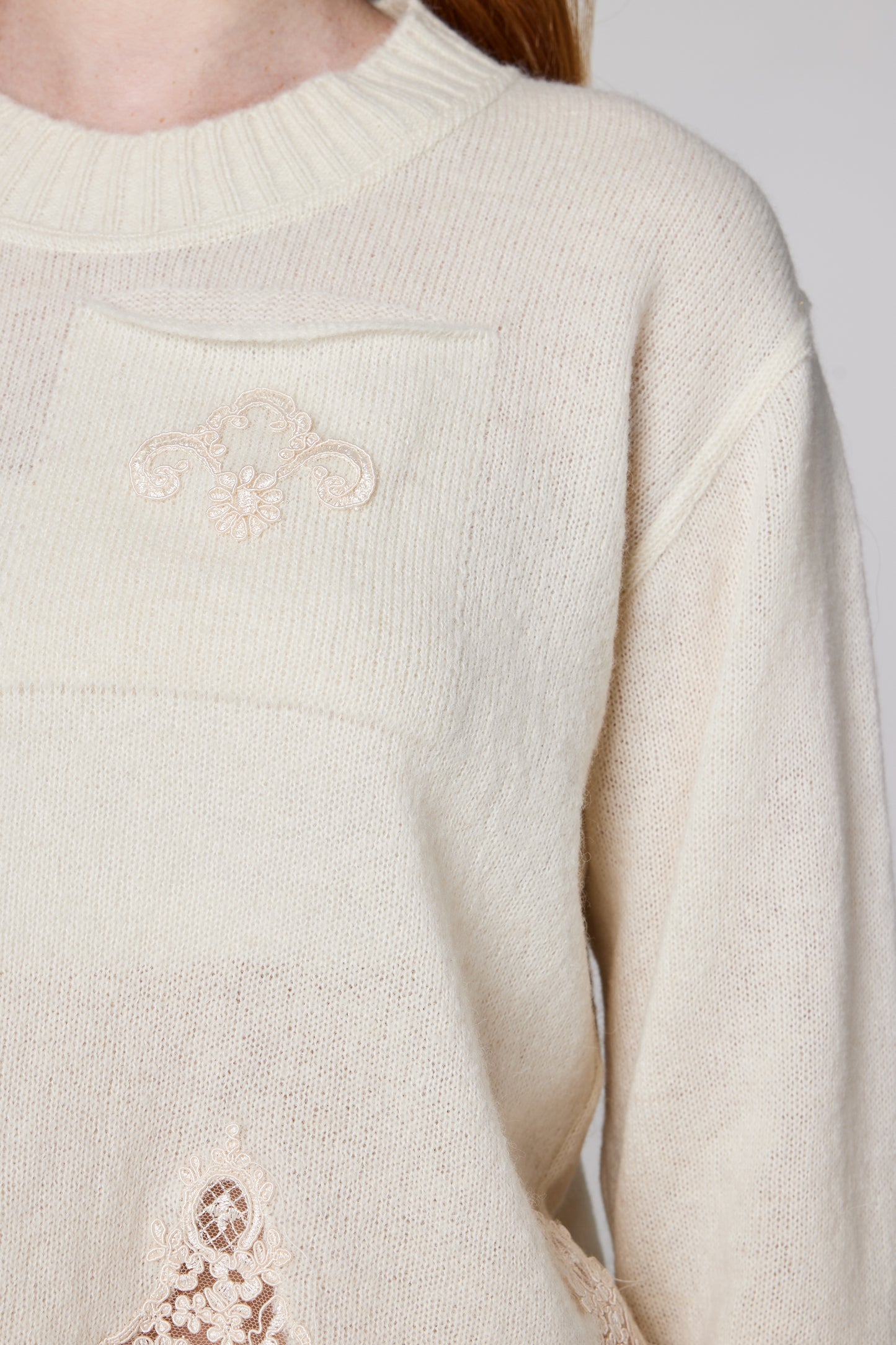 Wool Knitwear Top With Front Pocket