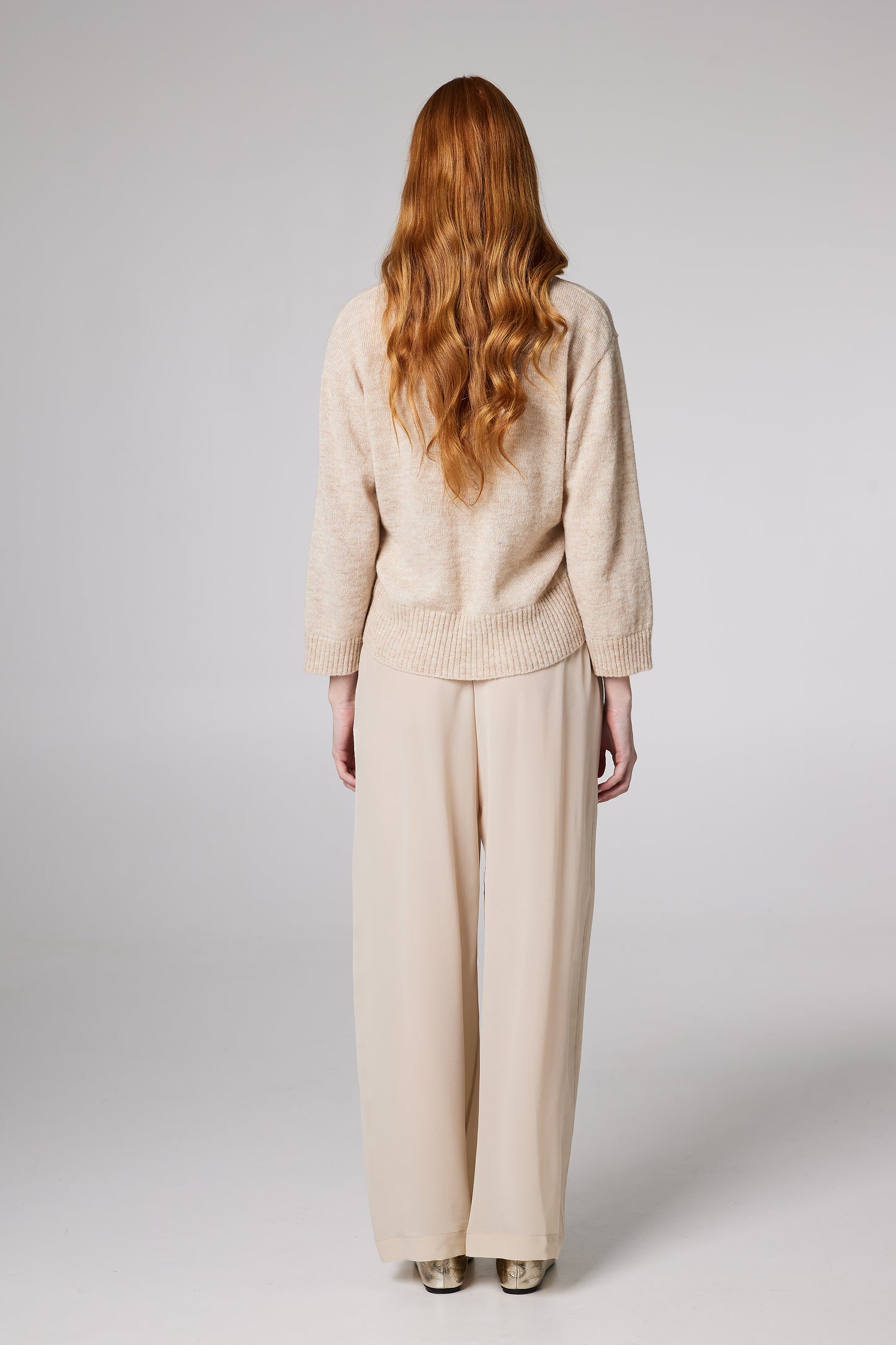Silk Classic Trousers With Elastic Waistband