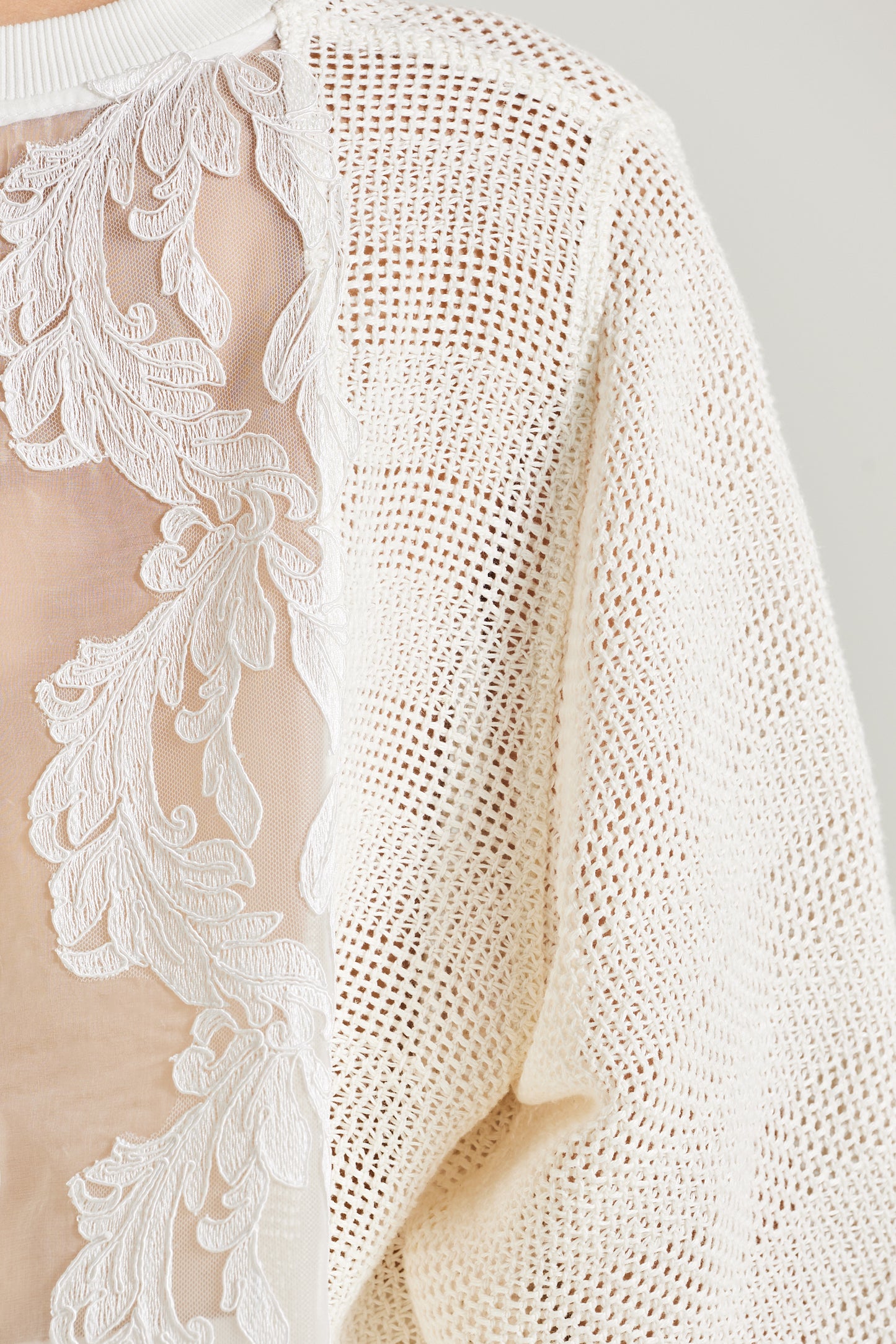 Linen Knitwear Sweater With Back Lace Details