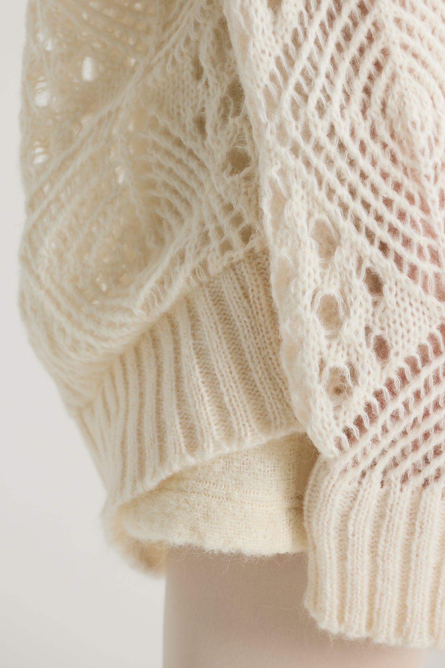 Wool Knitwear Blouse With Long Sleeves