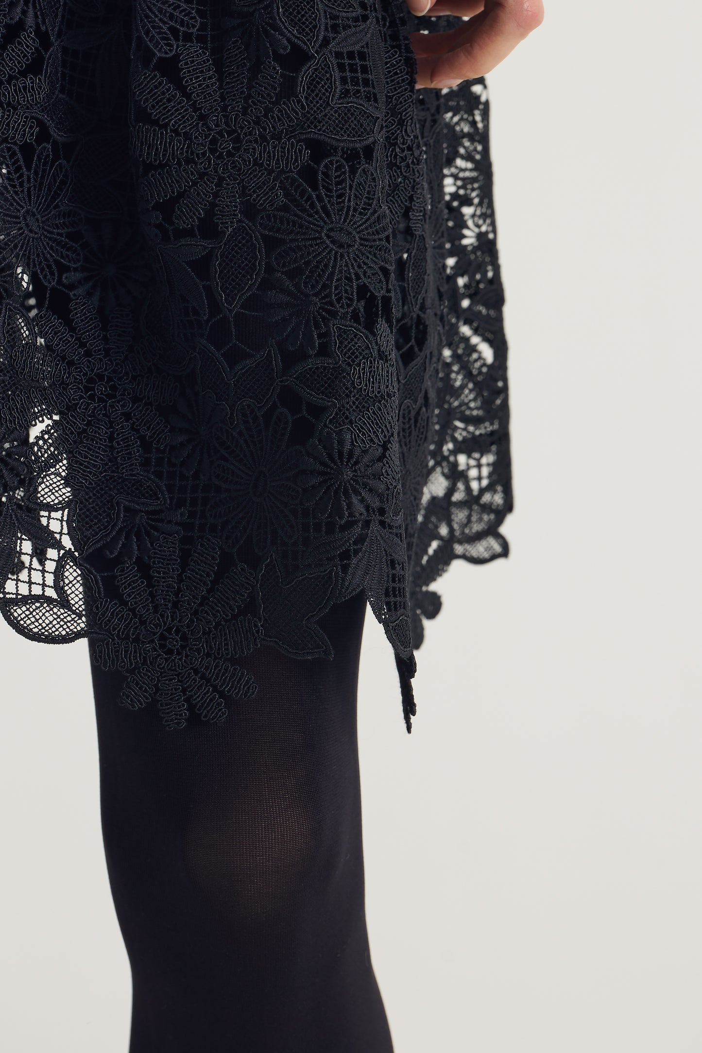 Lace Skirt With Silk Elastic Waistband