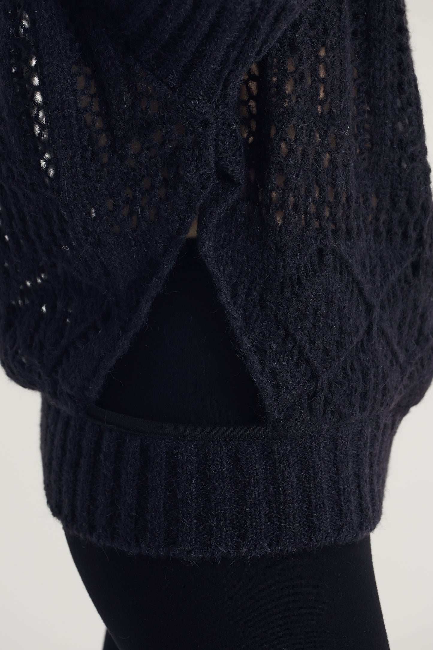 Wool Knitwear Vest With Side Openings