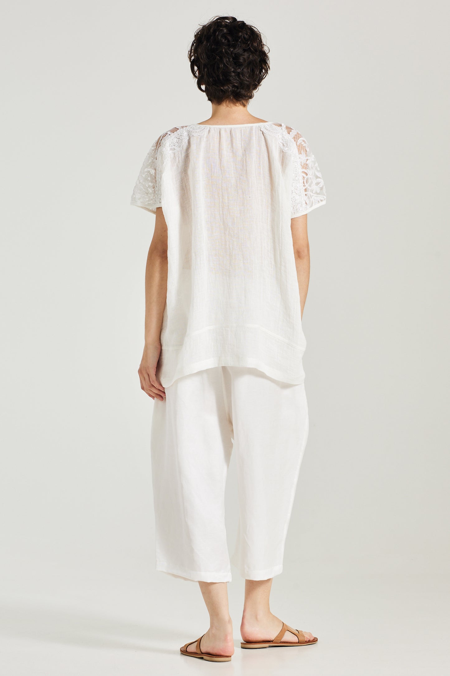 Blouse With Lace Sleeve Details