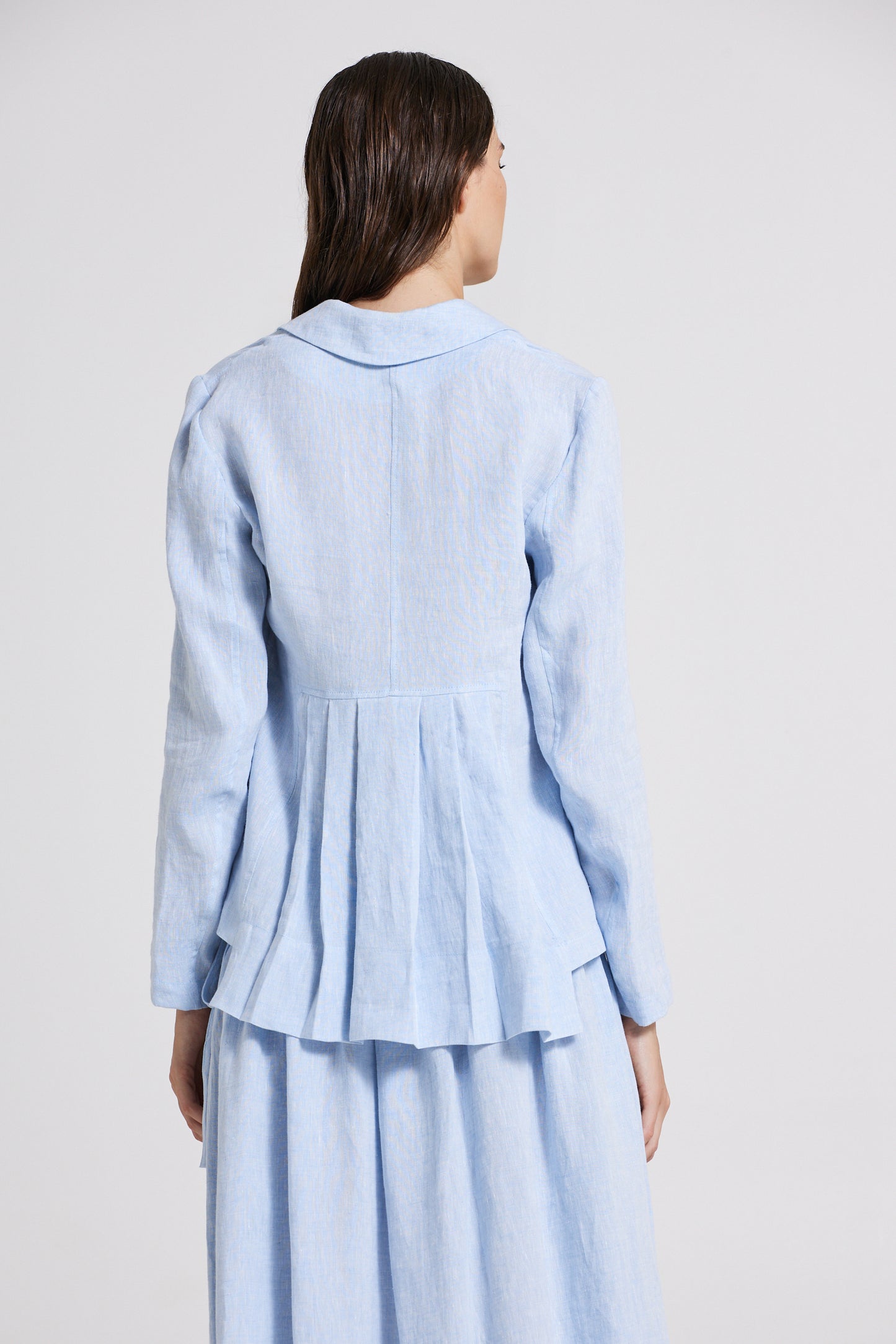Linen Blazer With Side Pockets