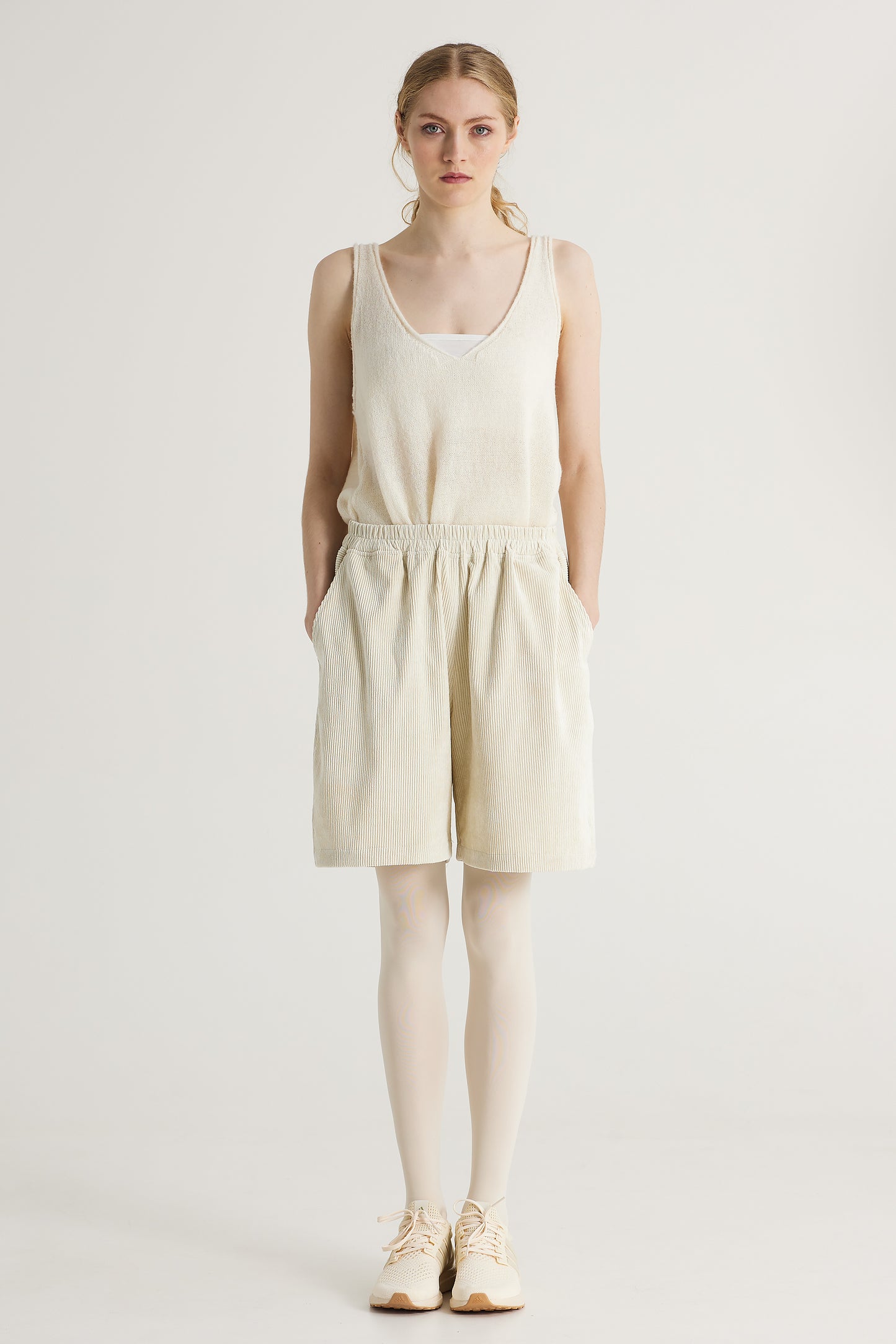 Corduroy Shorts With Pockets