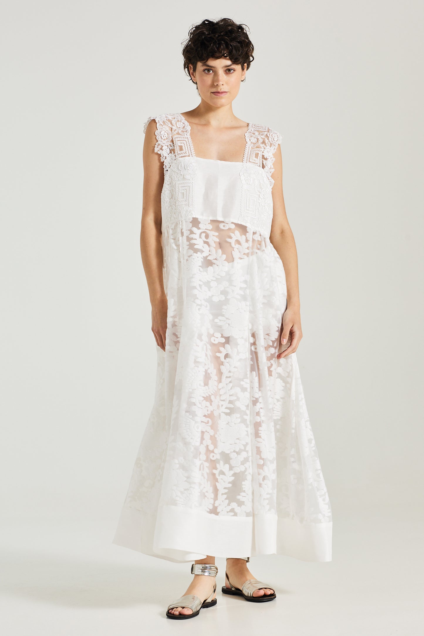 Long Floral Pattern Dress