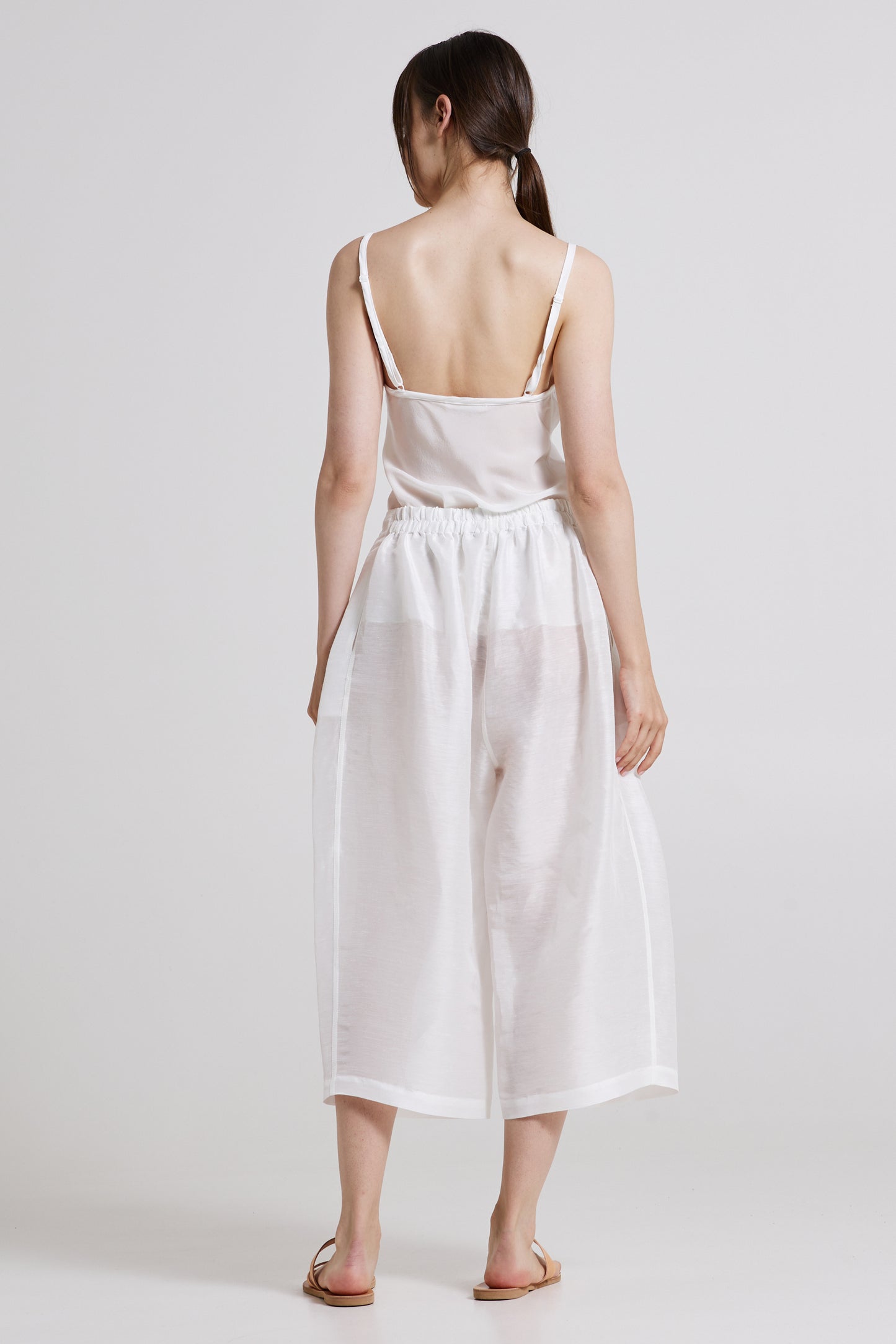 Linen And Silk Trousers With Pockets