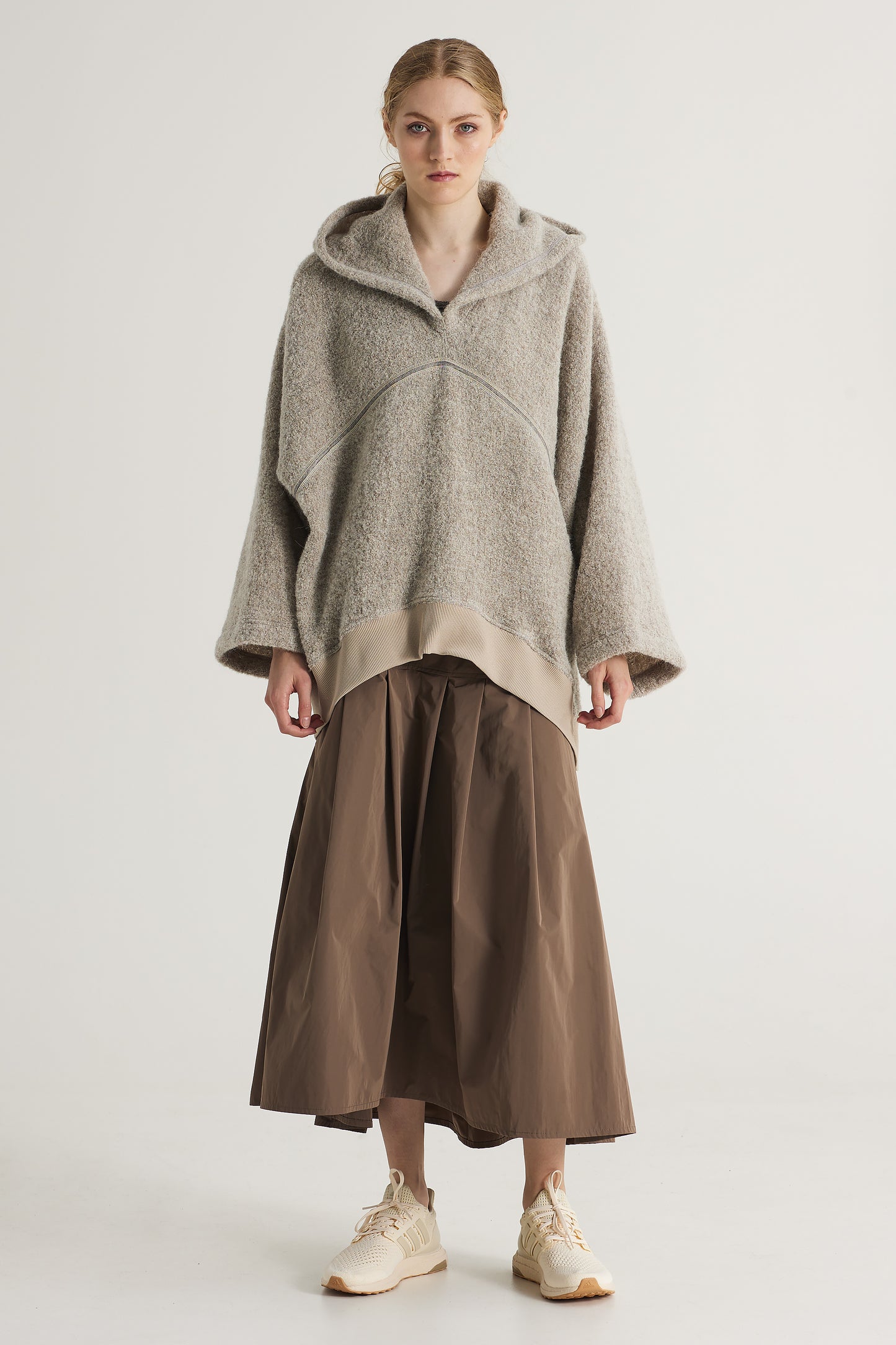 Wool Oversize Sweater With Hood