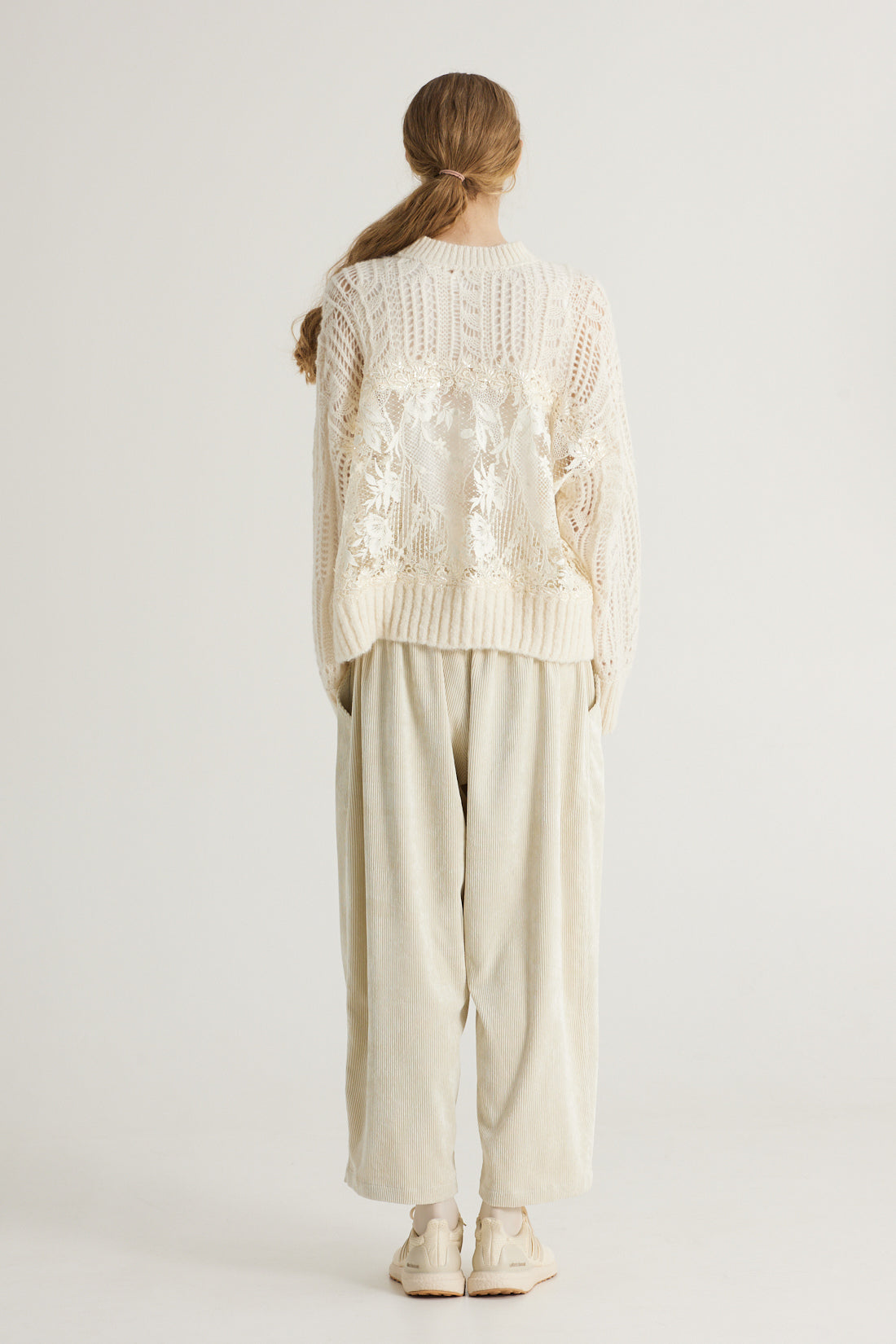 Knitwear Blouse With Back Lace Details