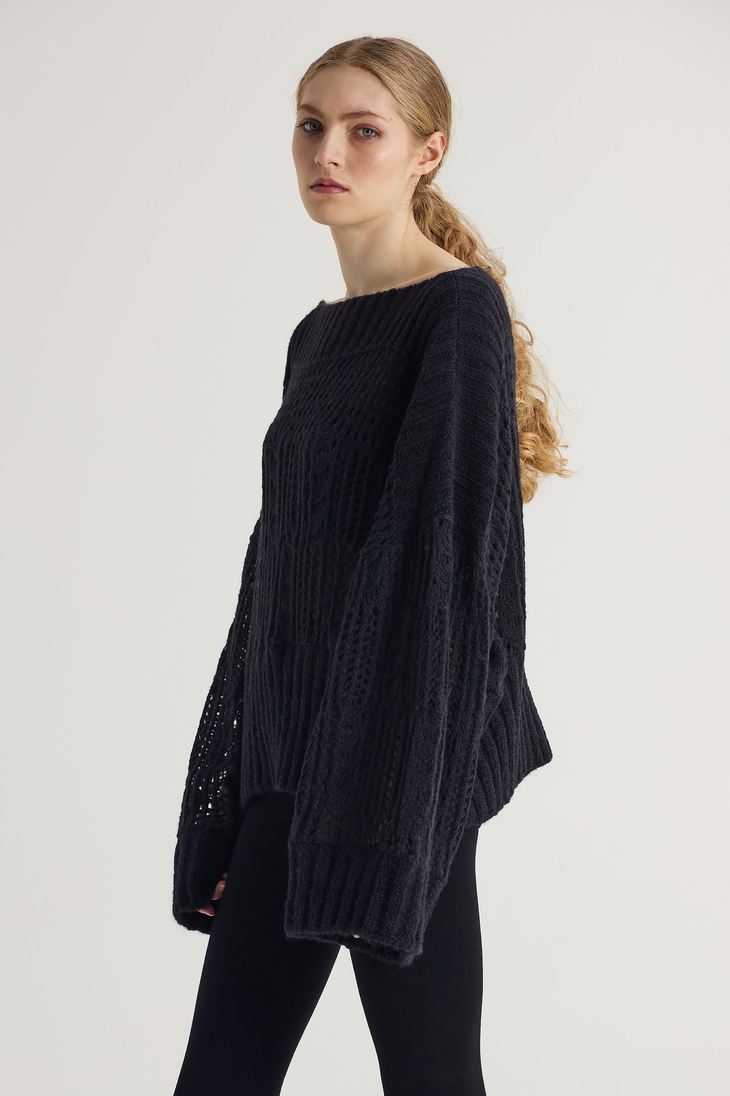 Wool Sweater With Oversize Sleeves