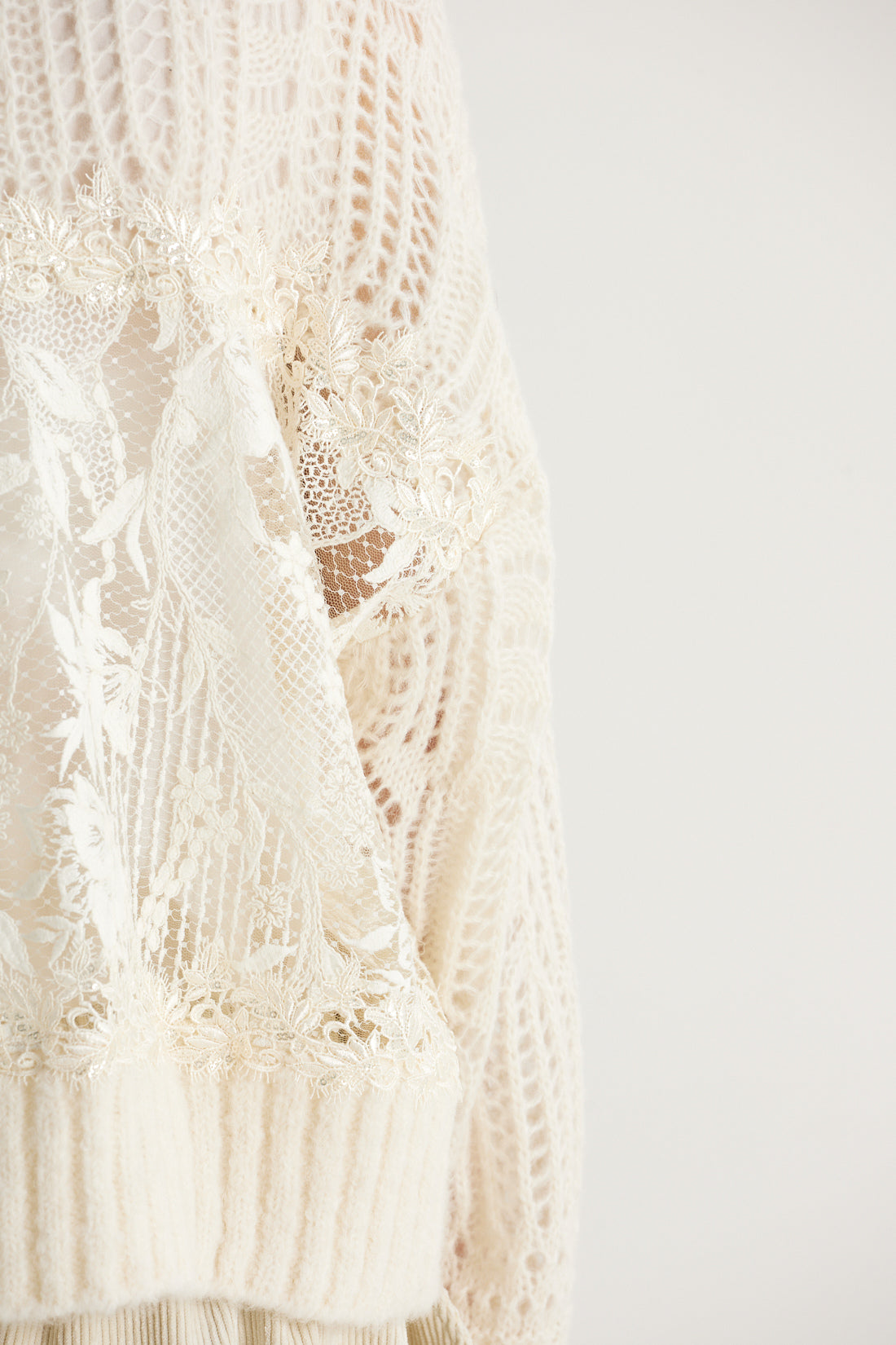 Knitwear Blouse With Back Lace Details