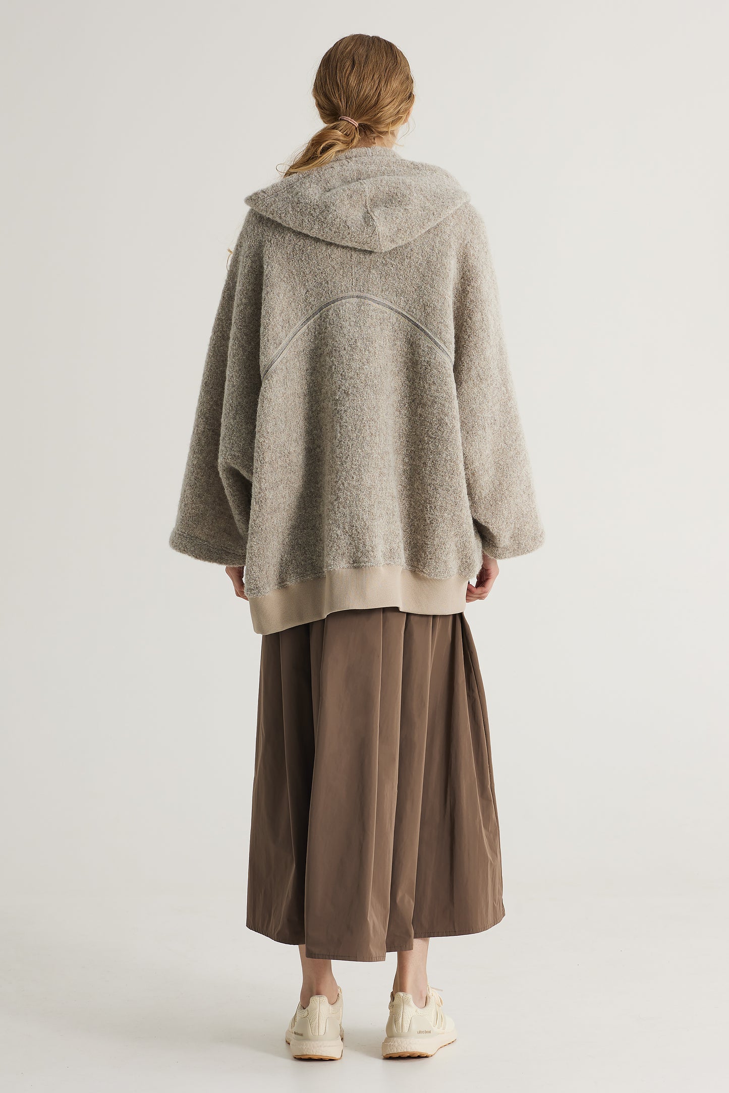 Wool Oversize Sweater With Hood