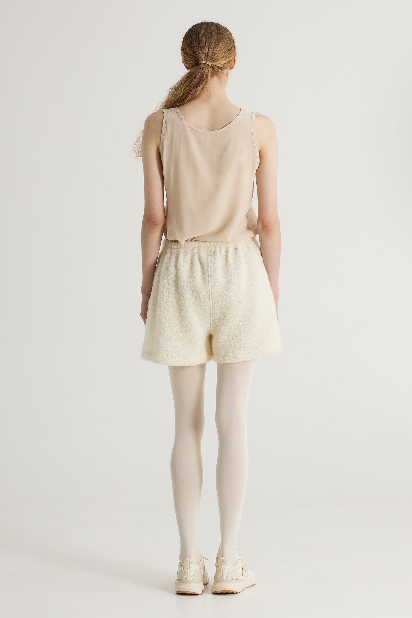 Wool Shorts With Elastic Waistband