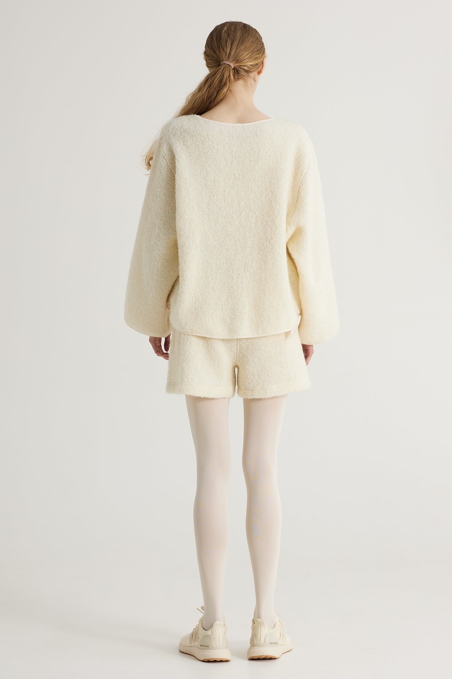 Wool Blouse With Bottom Lace Details