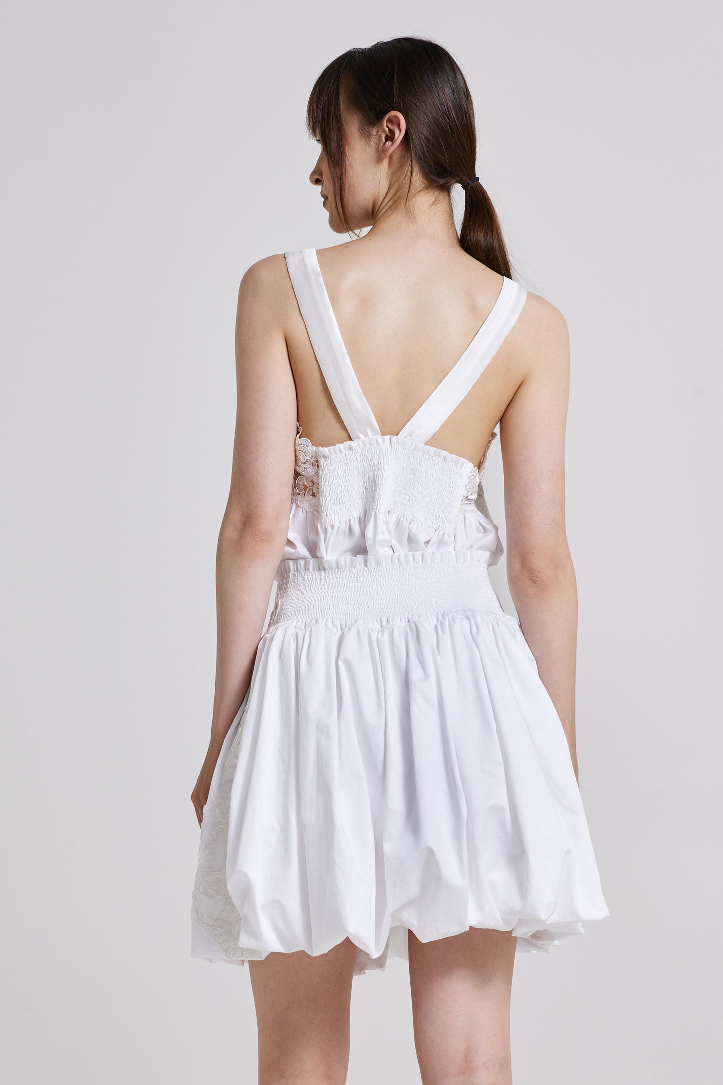 Bubble Skirt With Side Lace Details