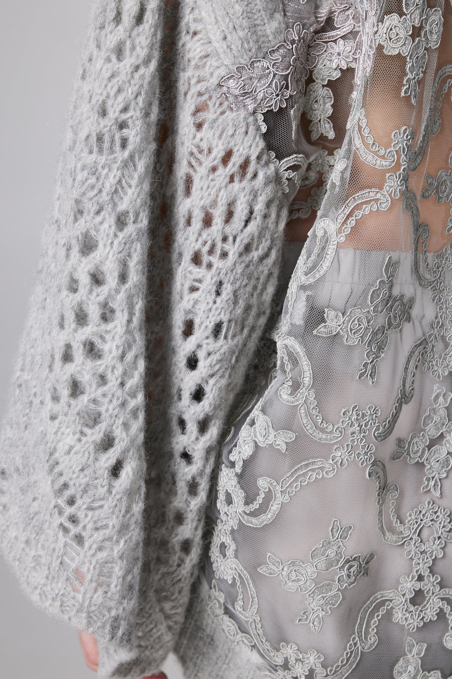 Wool Knitwear Sweater With Lace Back