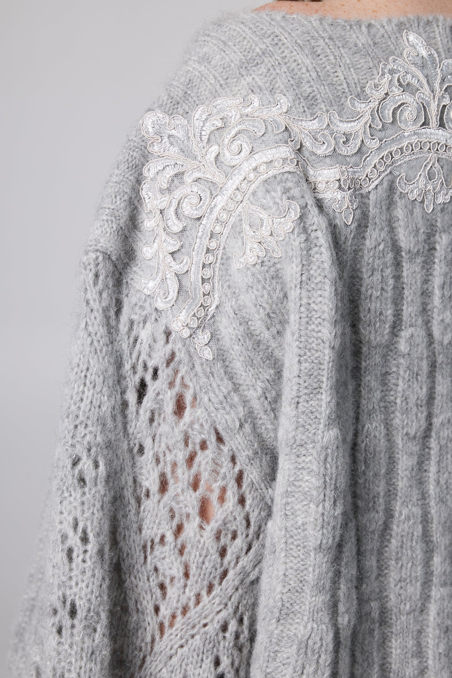 Wool Boxy Sweater With Boat-Neck