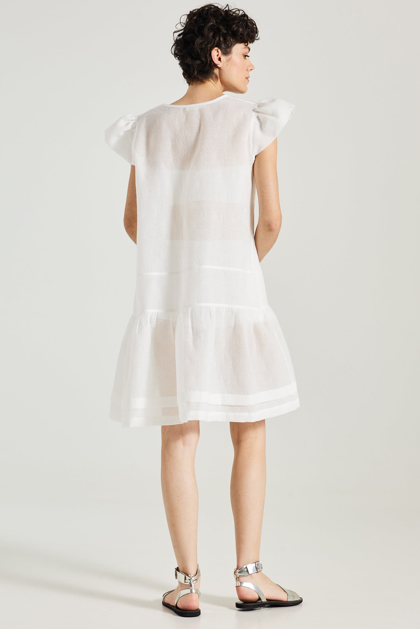 Cotton Dress With Short Sleeves