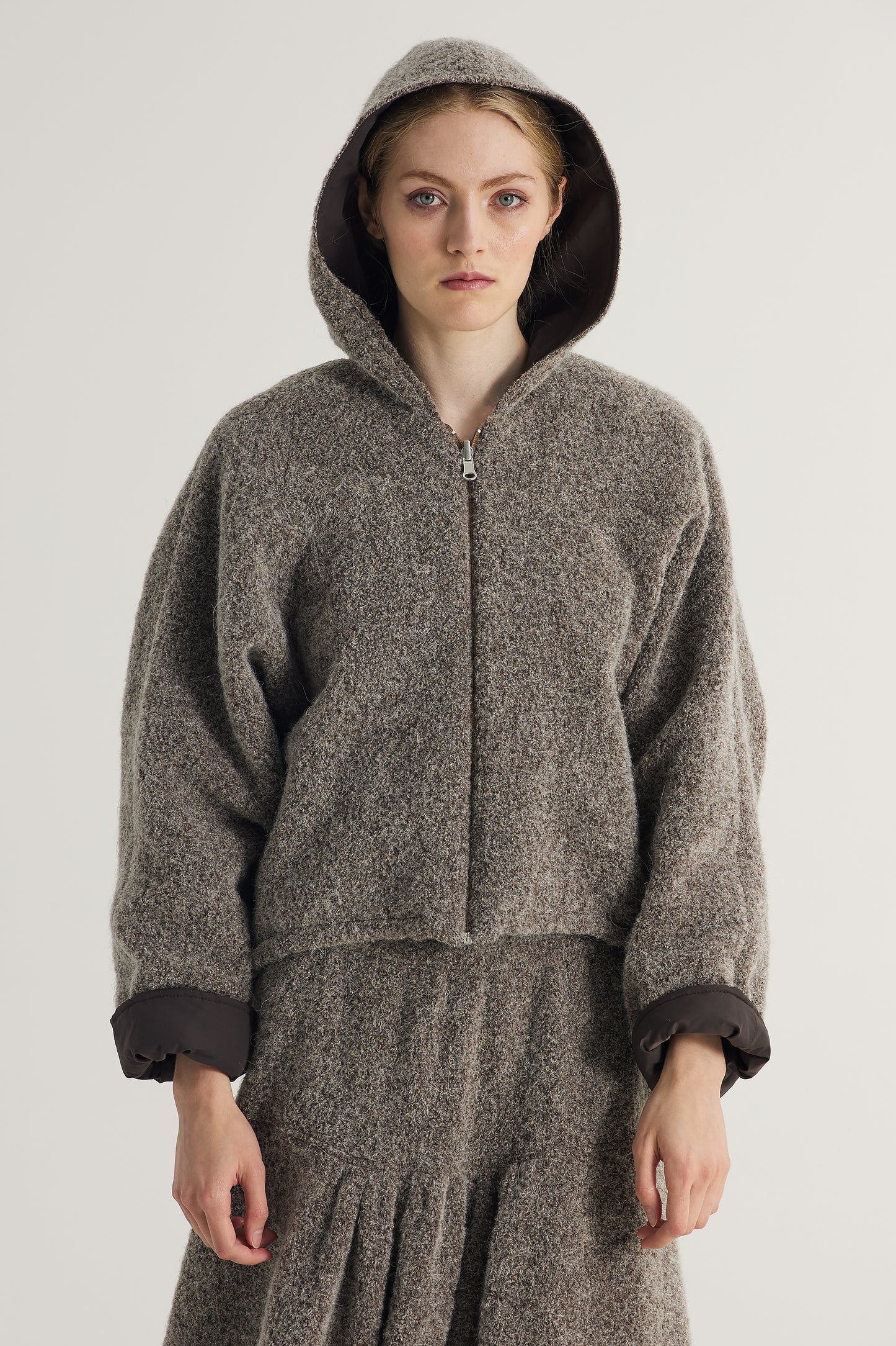 Reversible Jacket With Hood And Zip