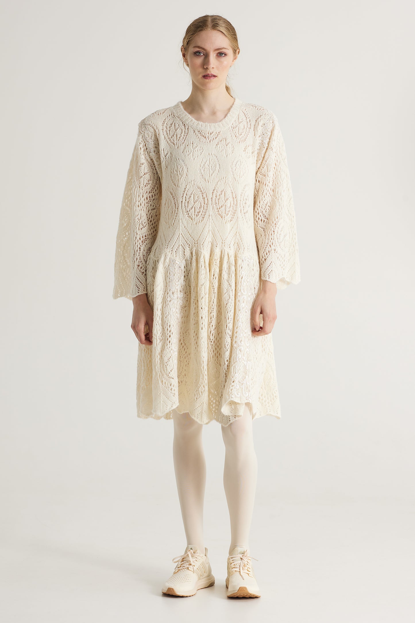Knitwear Wool Dress With Long Sleeves