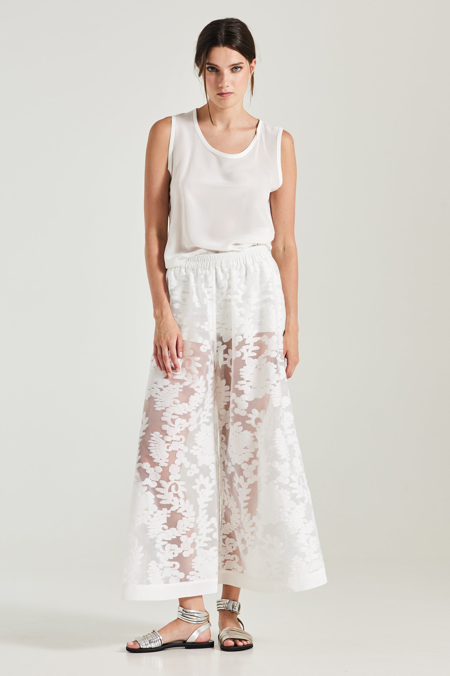 See-through Trousers With Elastic Waistband