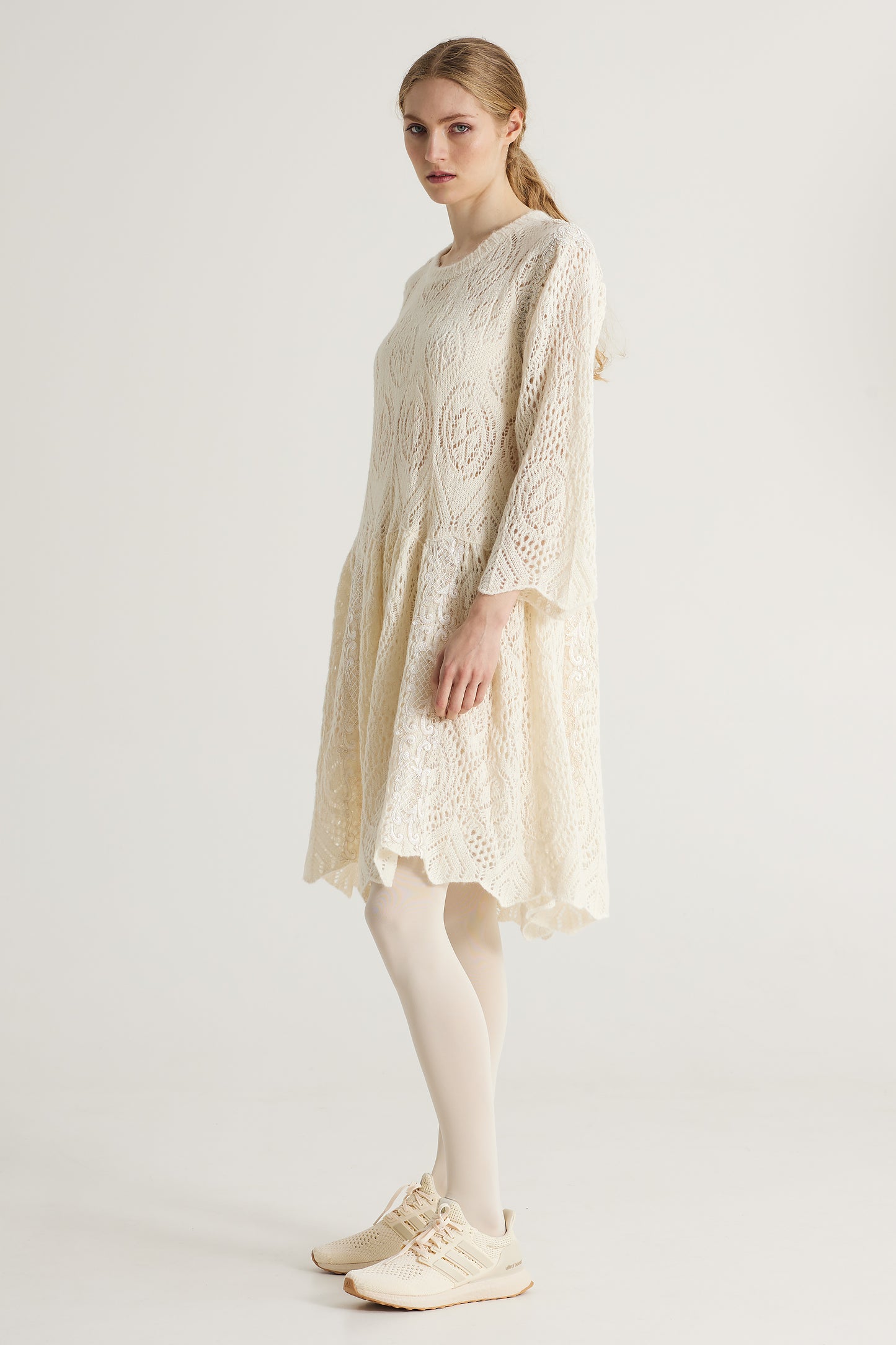 Knitwear Wool Dress With Long Sleeves