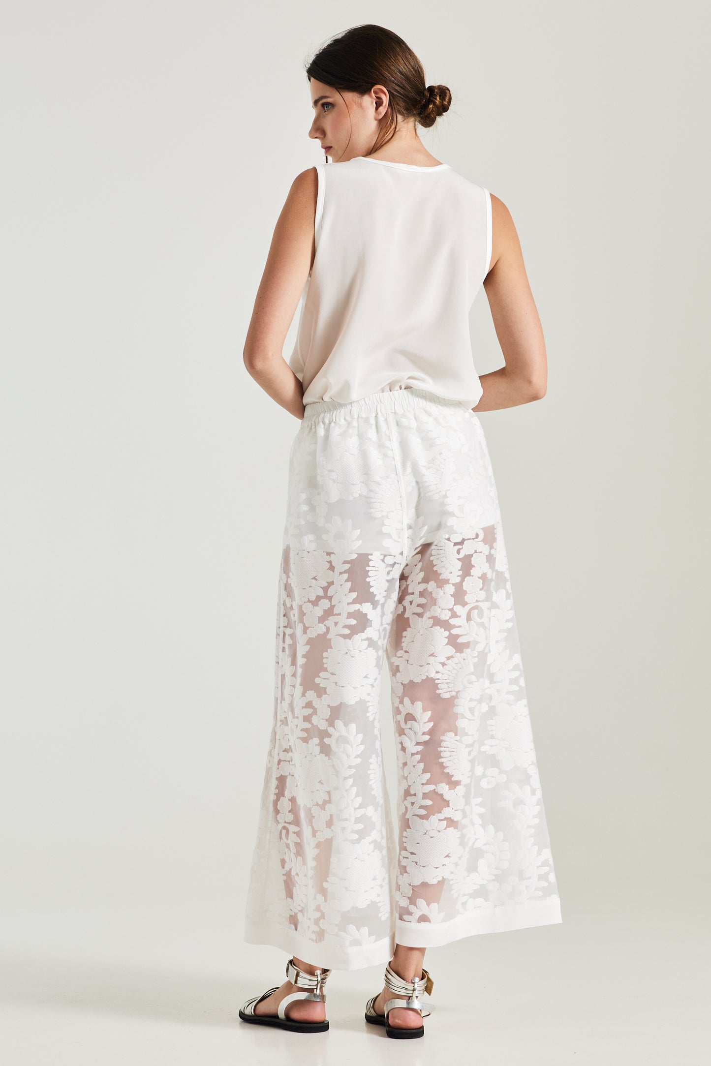 See-through Trousers With Elastic Waistband