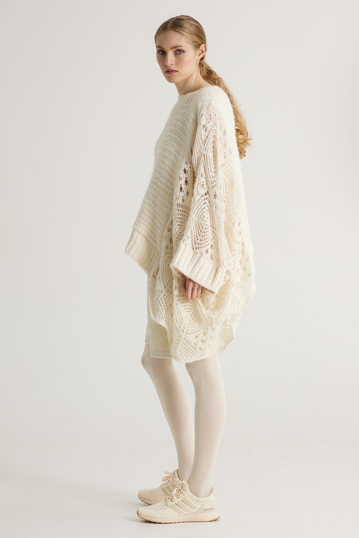 Knitwear Wool Blouse With Long Oversize Sleeves