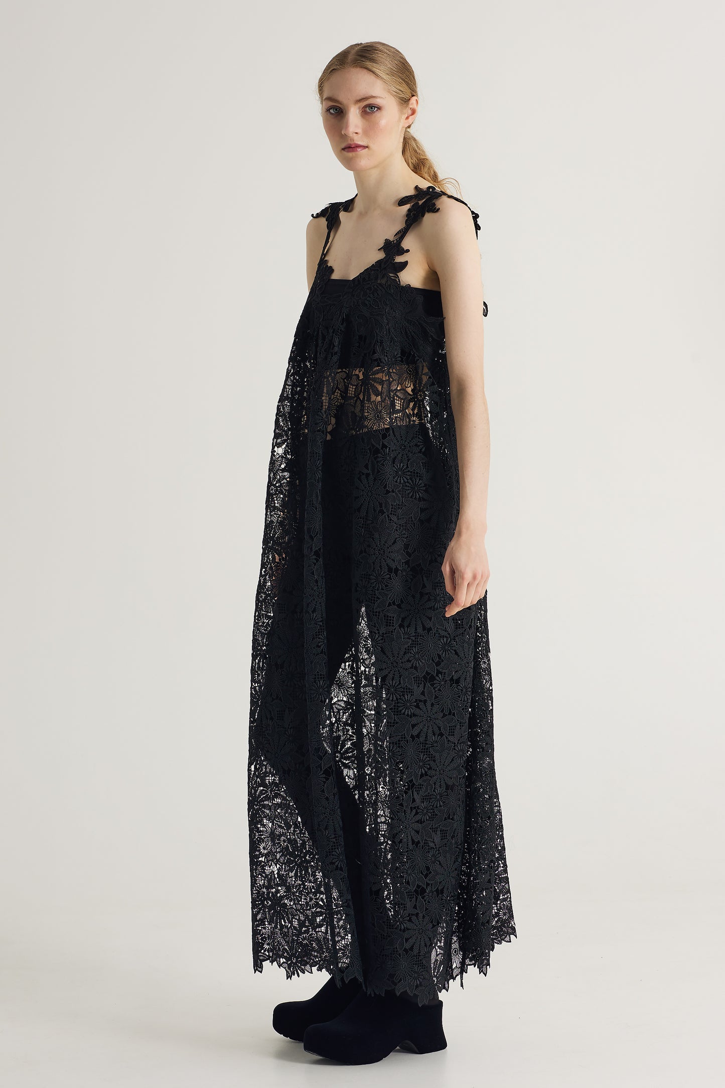 Long Lace Dress With Open Back
