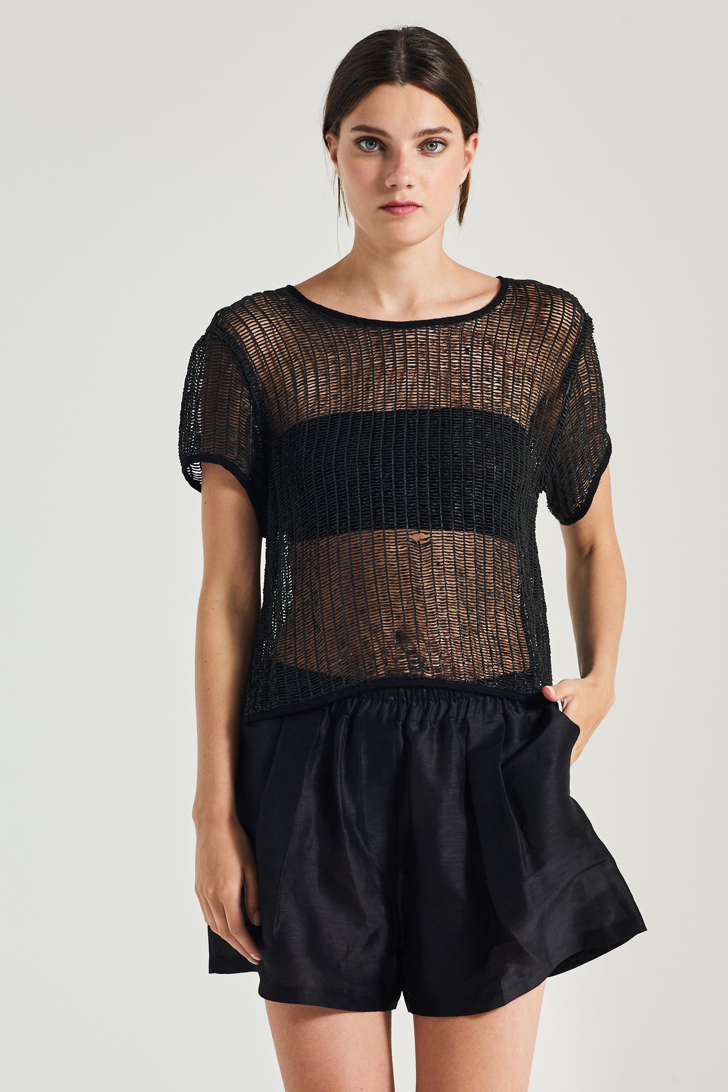 Leather Blouse With Texture