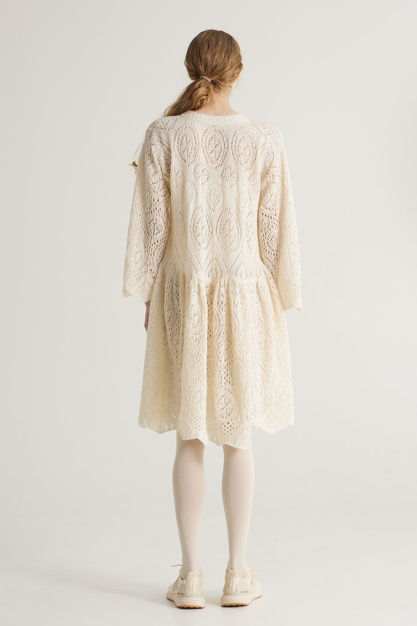 Knitwear Wool Dress With Long Sleeves