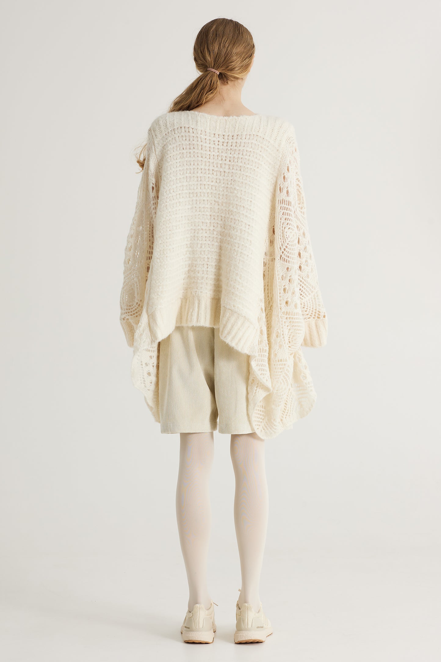 Knitwear Wool Blouse With Long Oversize Sleeves