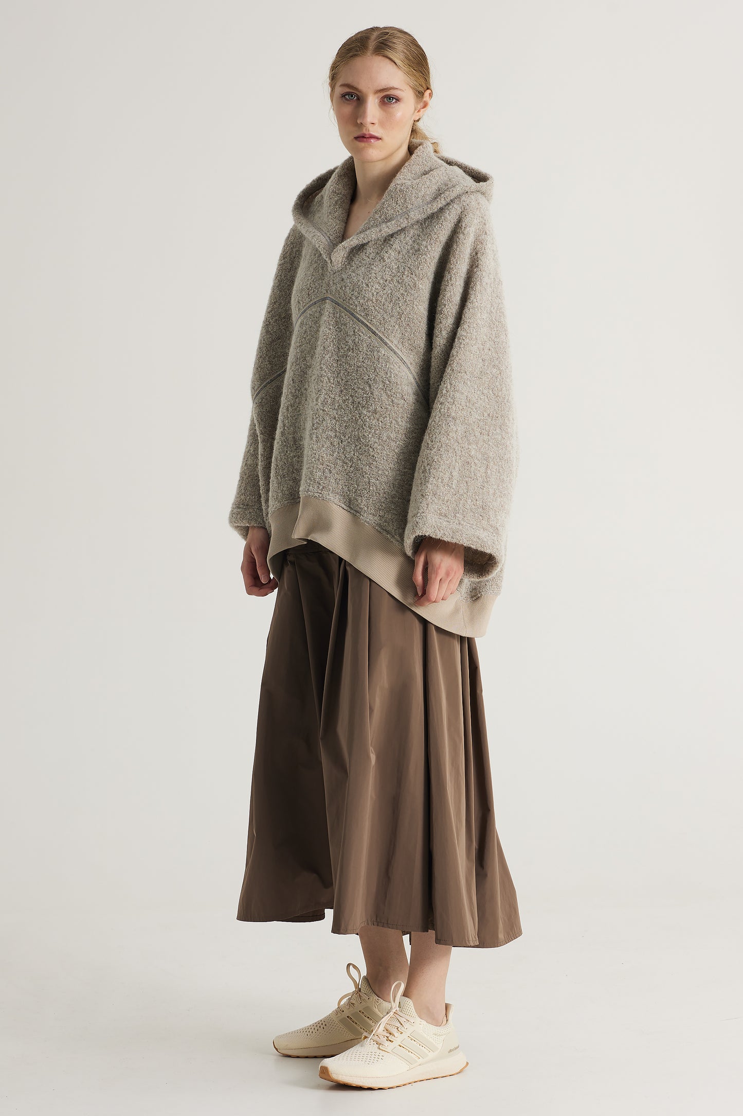 Wool Oversize Sweater With Hood