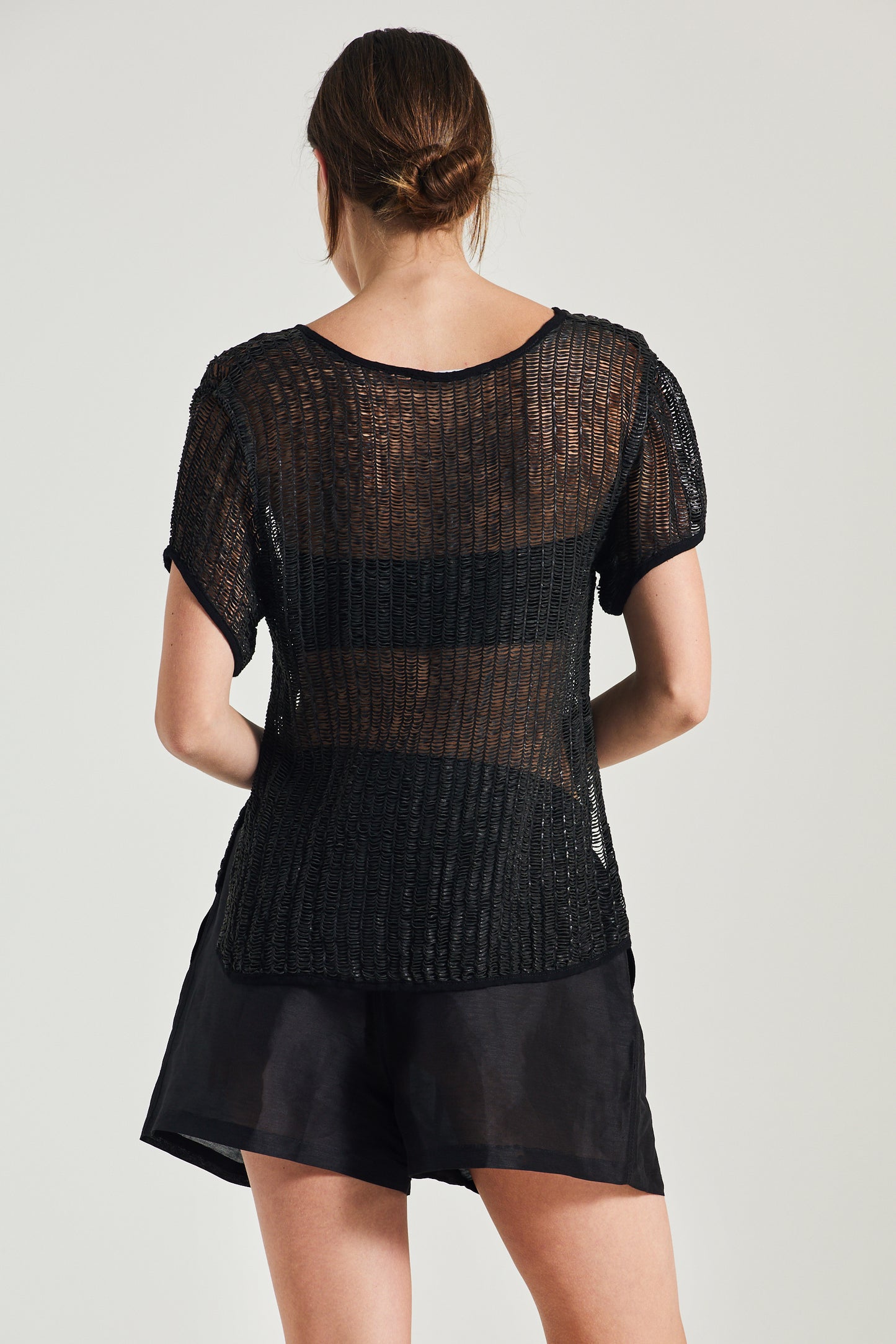 Leather Blouse With Texture