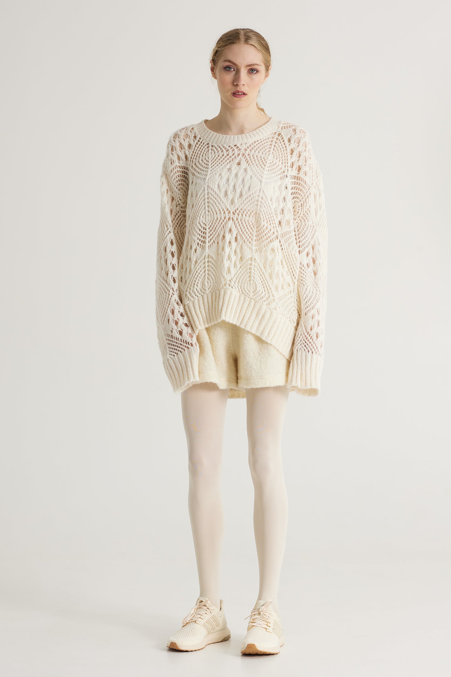 Wool Knitwear Blouse With Long Sleeves