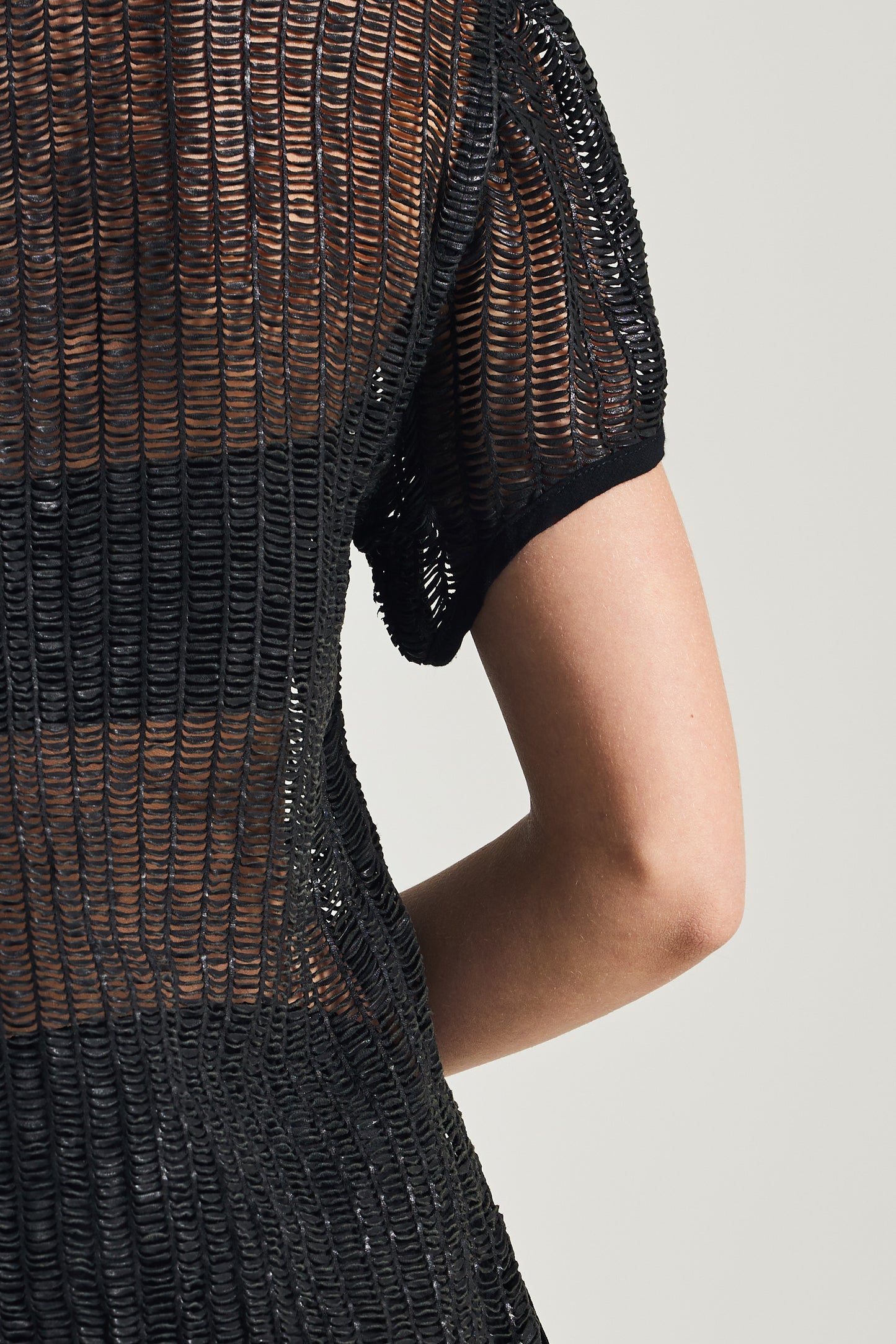 Leather Blouse With Texture