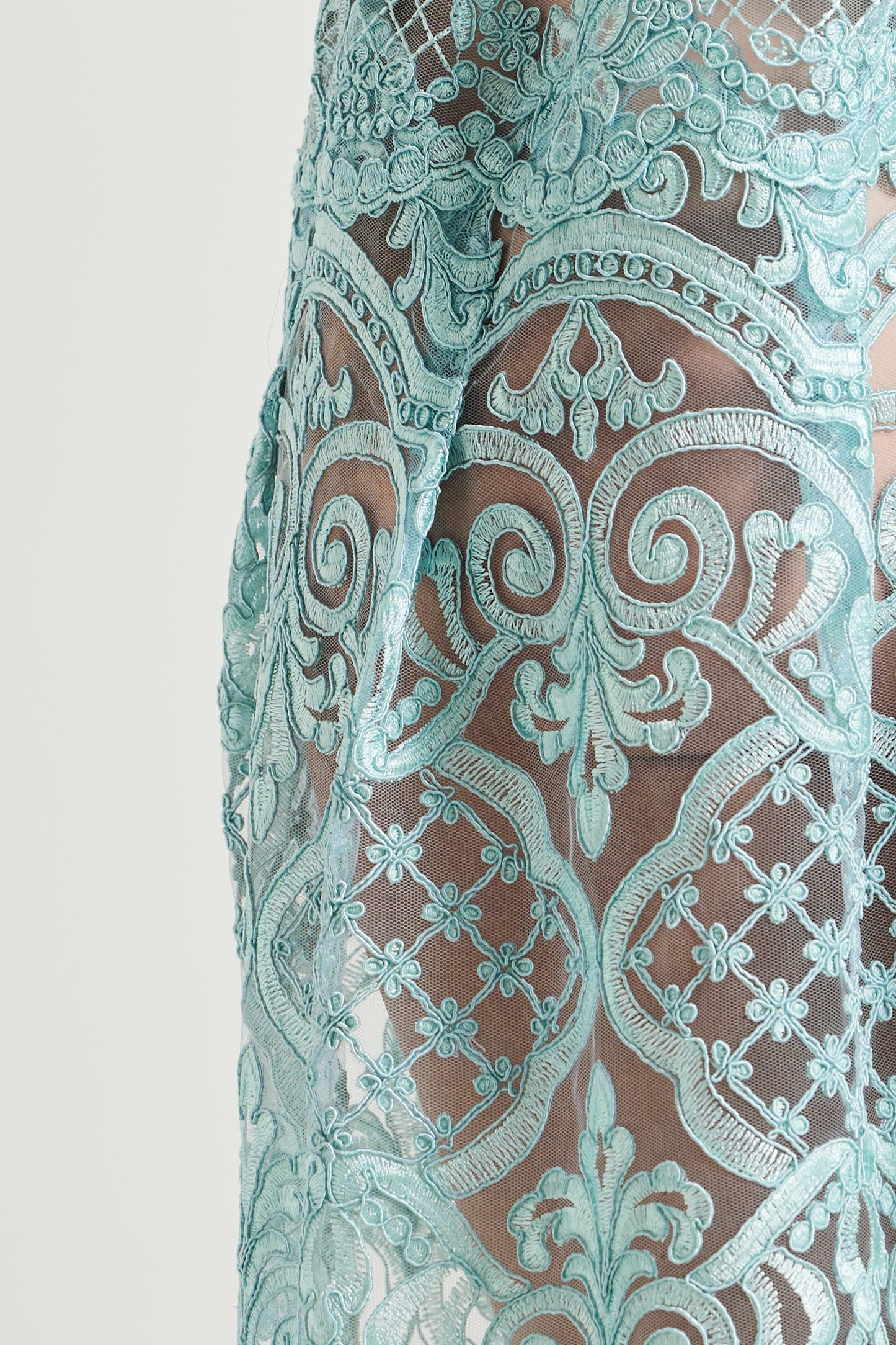 Lace Dress With Open Back And Double Strap