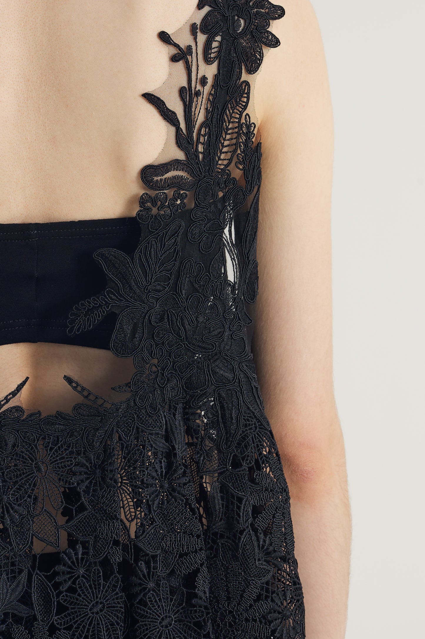 Long Lace Dress With Open Back