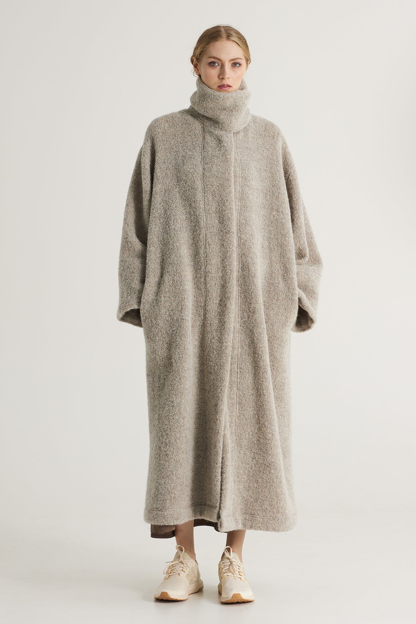 Long Wool Coat With Pockets