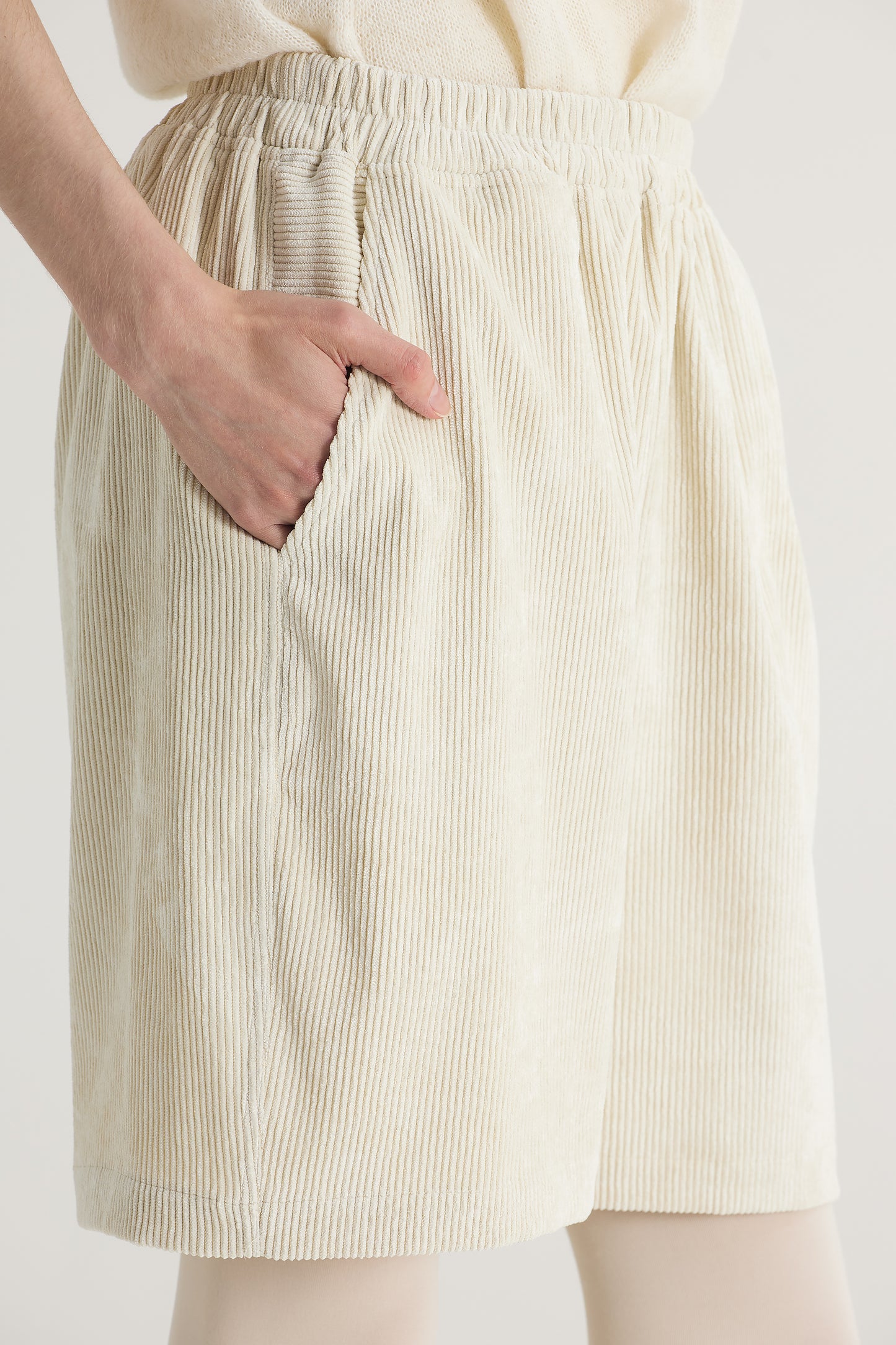 Corduroy Shorts With Pockets